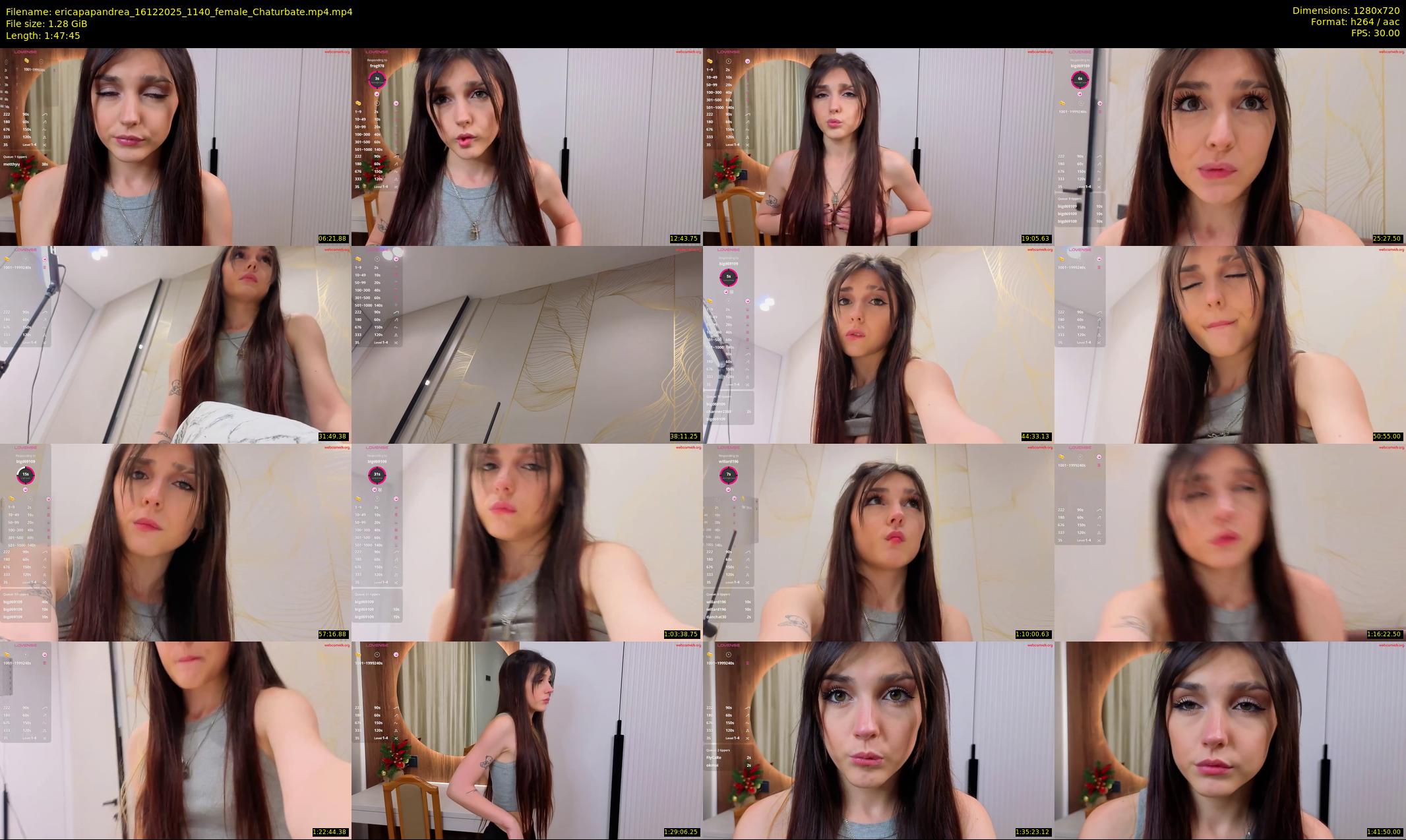 ericapapandrea — 108 minute Chaturbate female cam show recording, 720p, Dec 16, 2025
