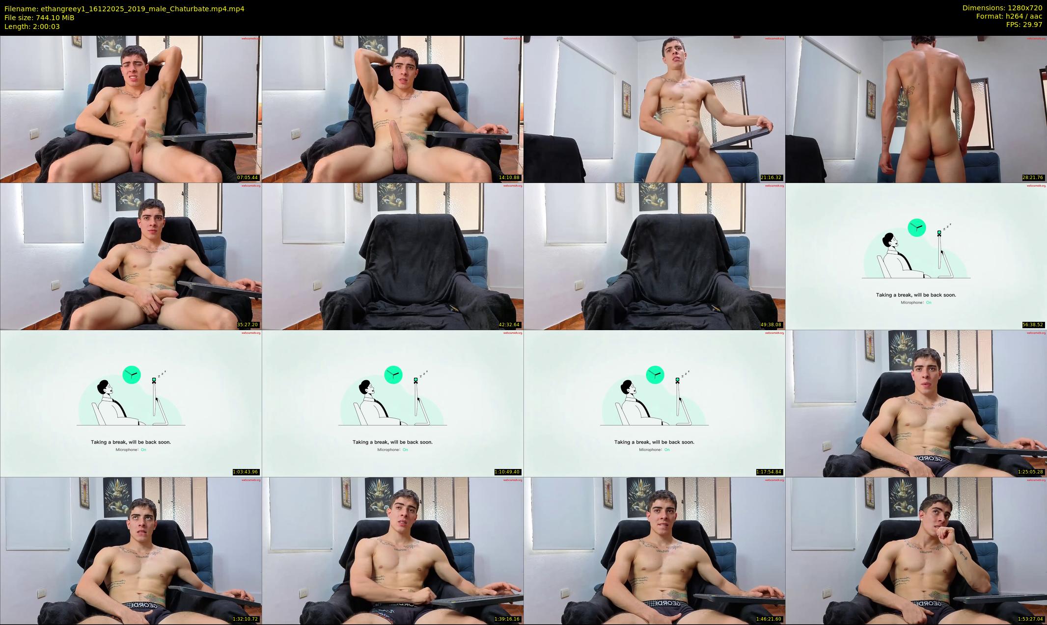 ethangreey1 — 121 minute Chaturbate male cam show recording, 720p, Dec 16, 2025