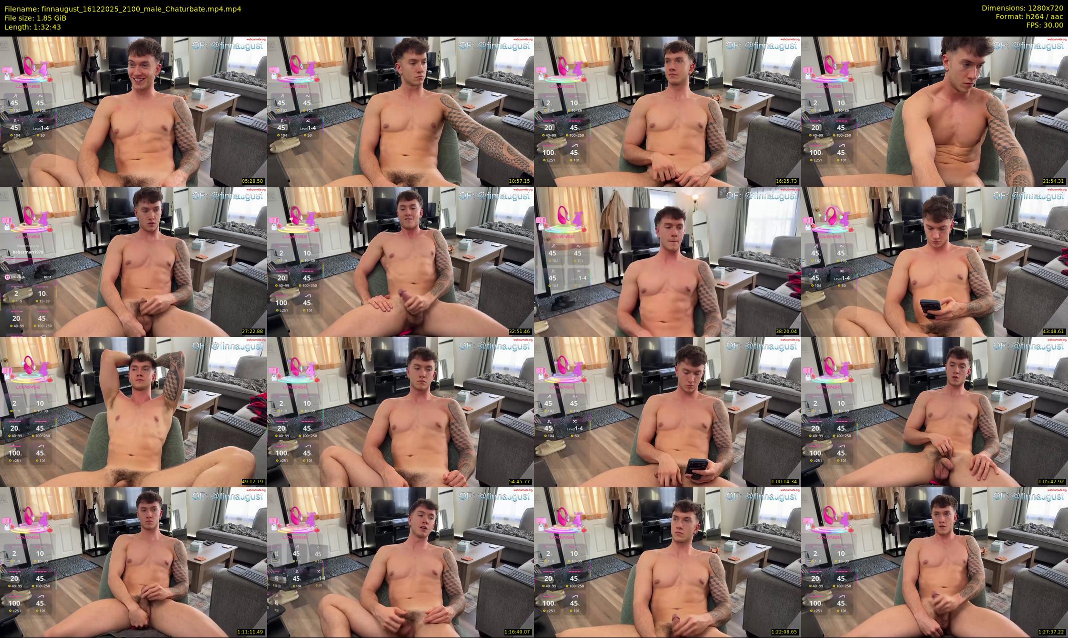 finnaugust — 93 minute Chaturbate male cam show recording, 720p, Dec 16, 2025