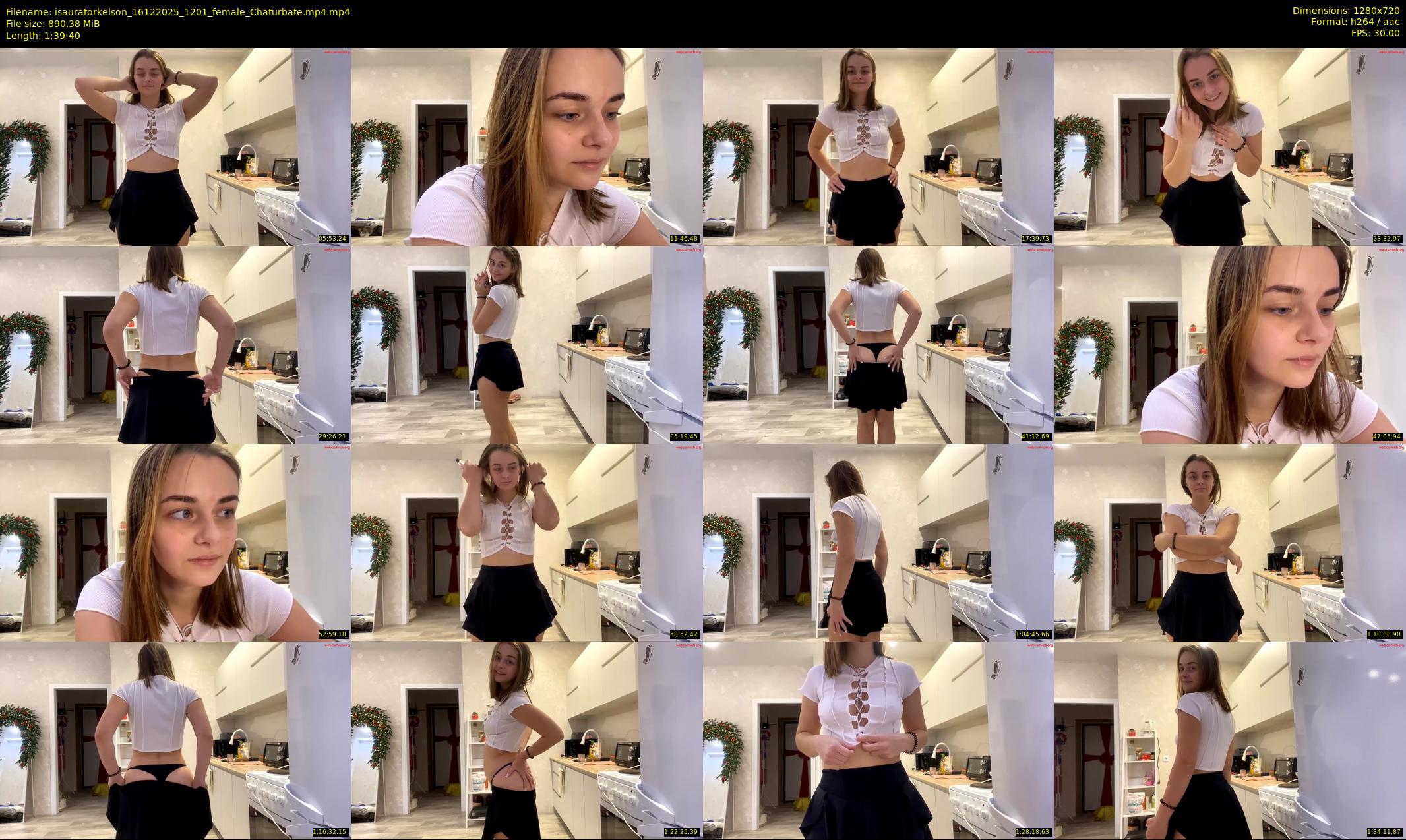 isauratorkelson — 100 minute Chaturbate female cam show recording, 720p, Dec 16, 2025