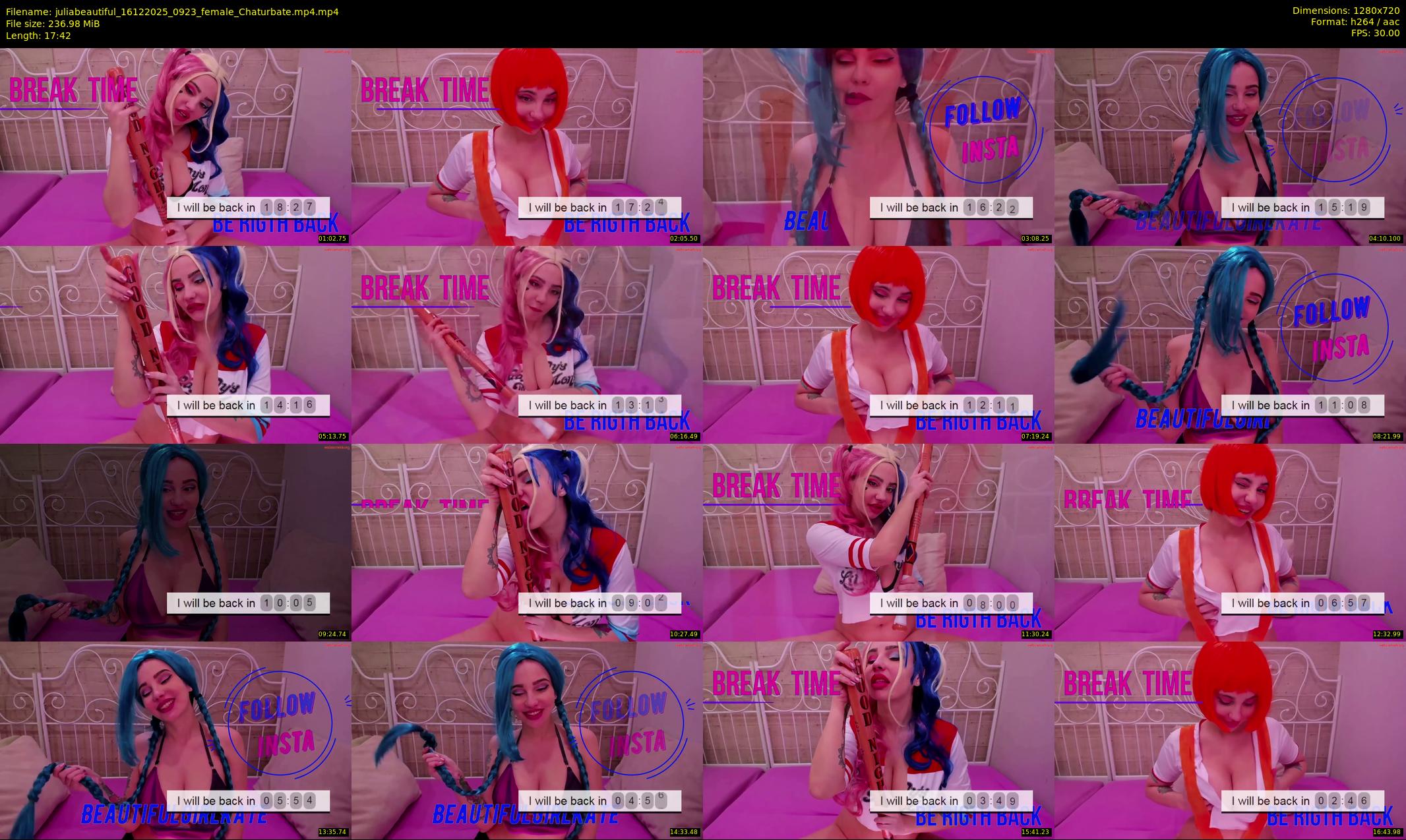 juliabeautiful — 18 minute Chaturbate female cam show recording, 720p, Dec 16, 2025