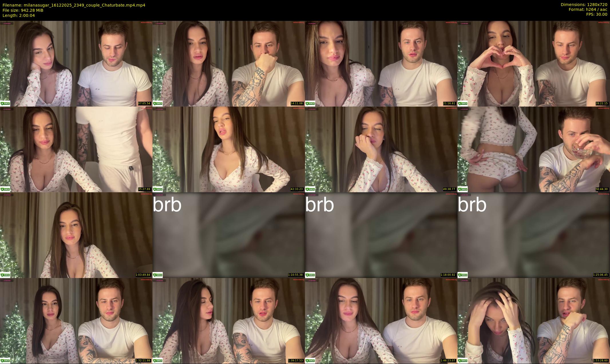 milanasugar — 121 minute Chaturbate couple cam show recording, 720p, Dec 16, 2025