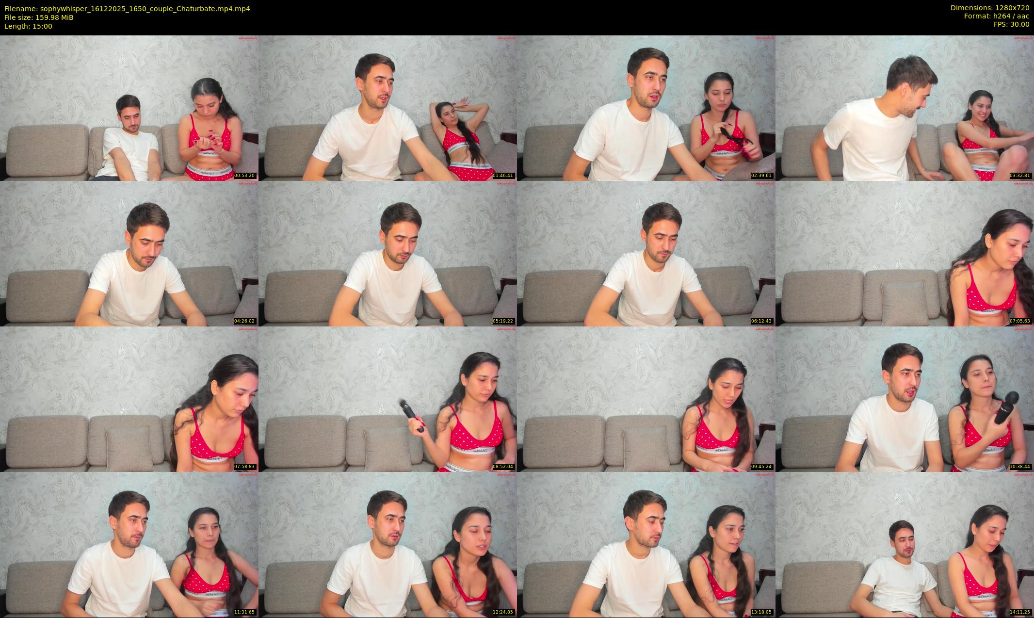 sophywhisper — 15 minute Chaturbate couple cam show recording, 720p, Dec 16, 2025