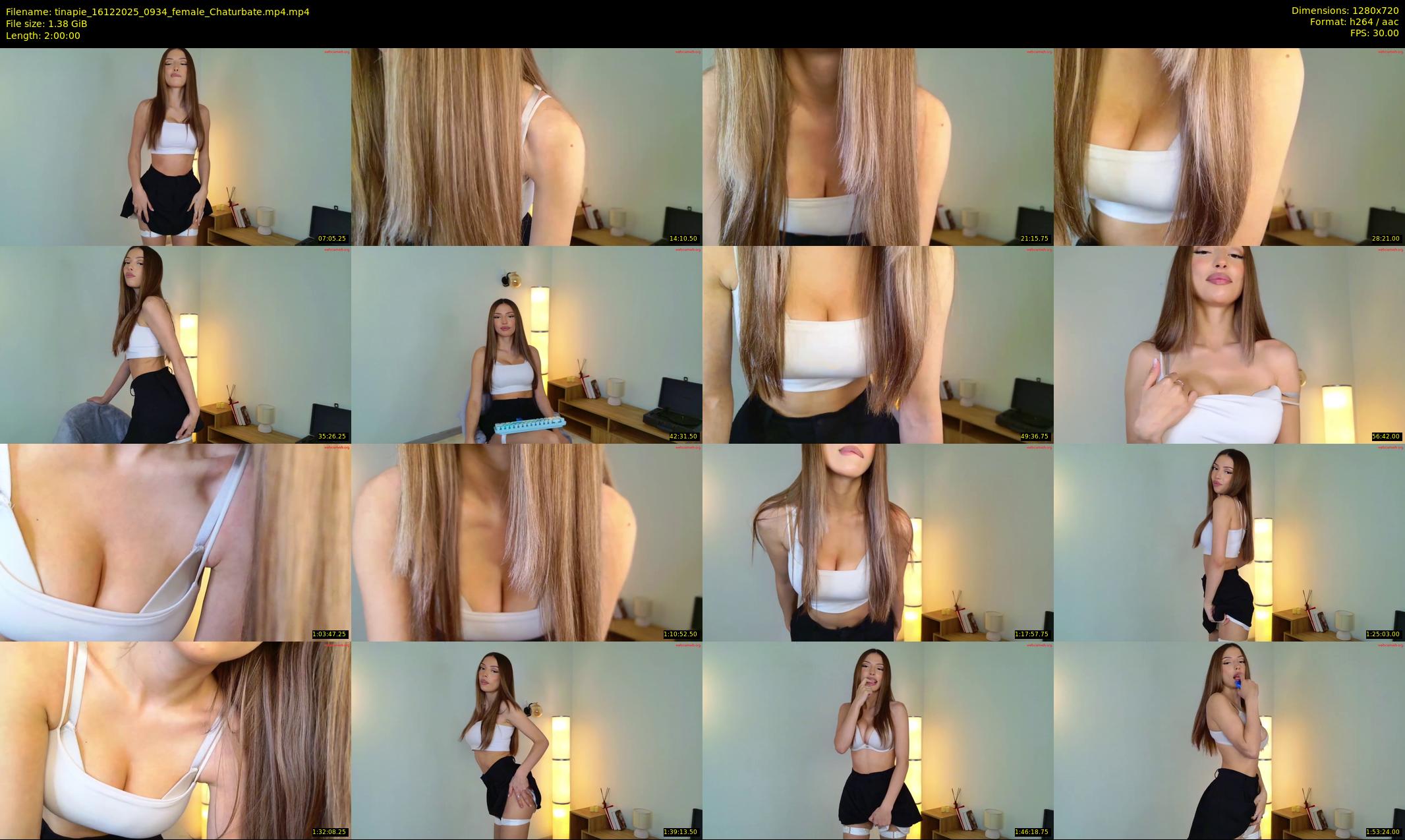 tinapie — 120 minute Chaturbate female cam show recording, 720p, Dec 16, 2025