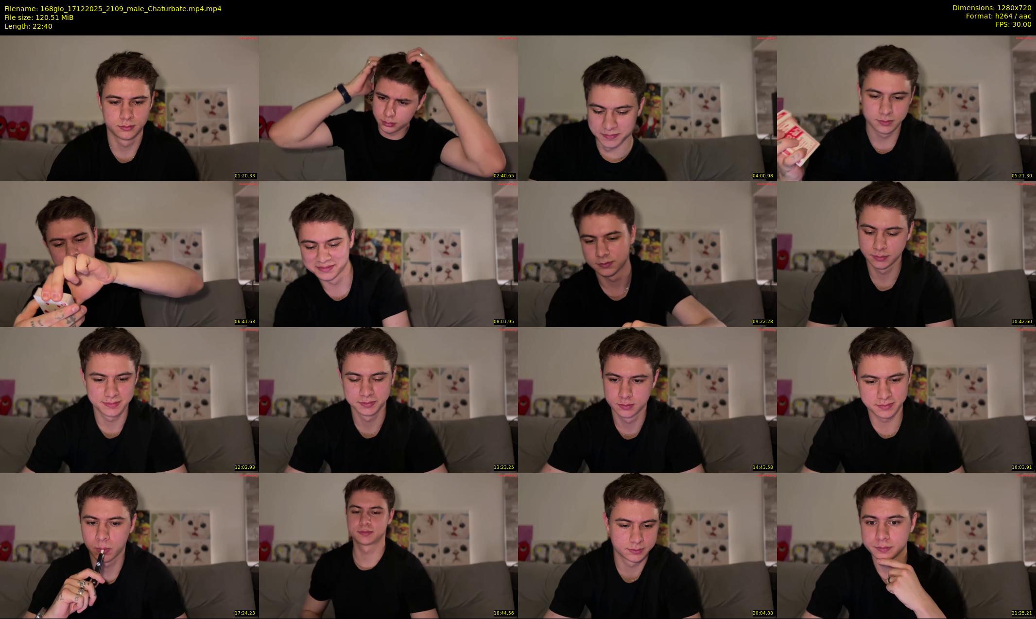 168gio — 23 minute Chaturbate male cam show recording, 720p, Dec 17, 2025