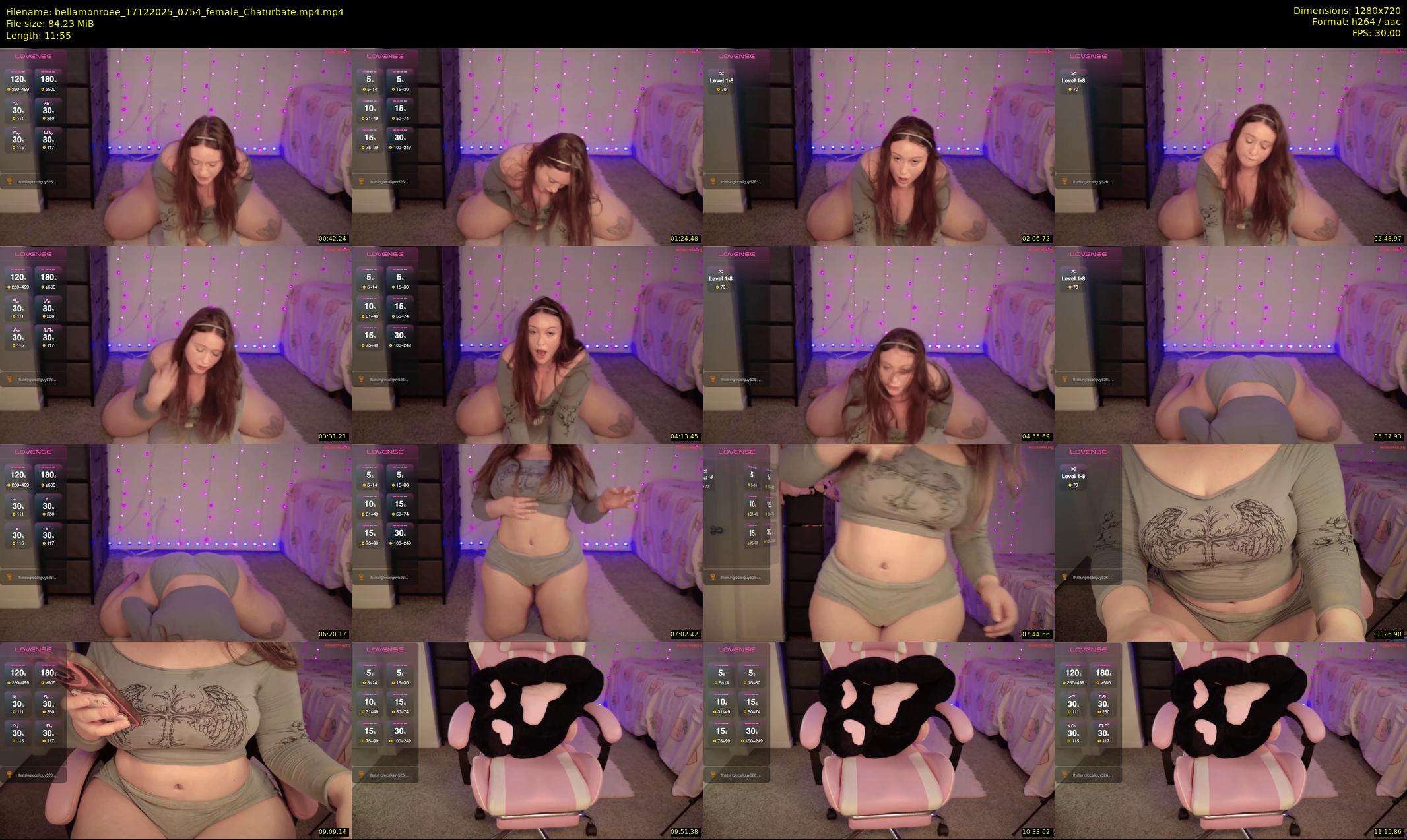 bellamonroee — 12 minute Chaturbate female cam show recording, 720p, Dec 17, 2025