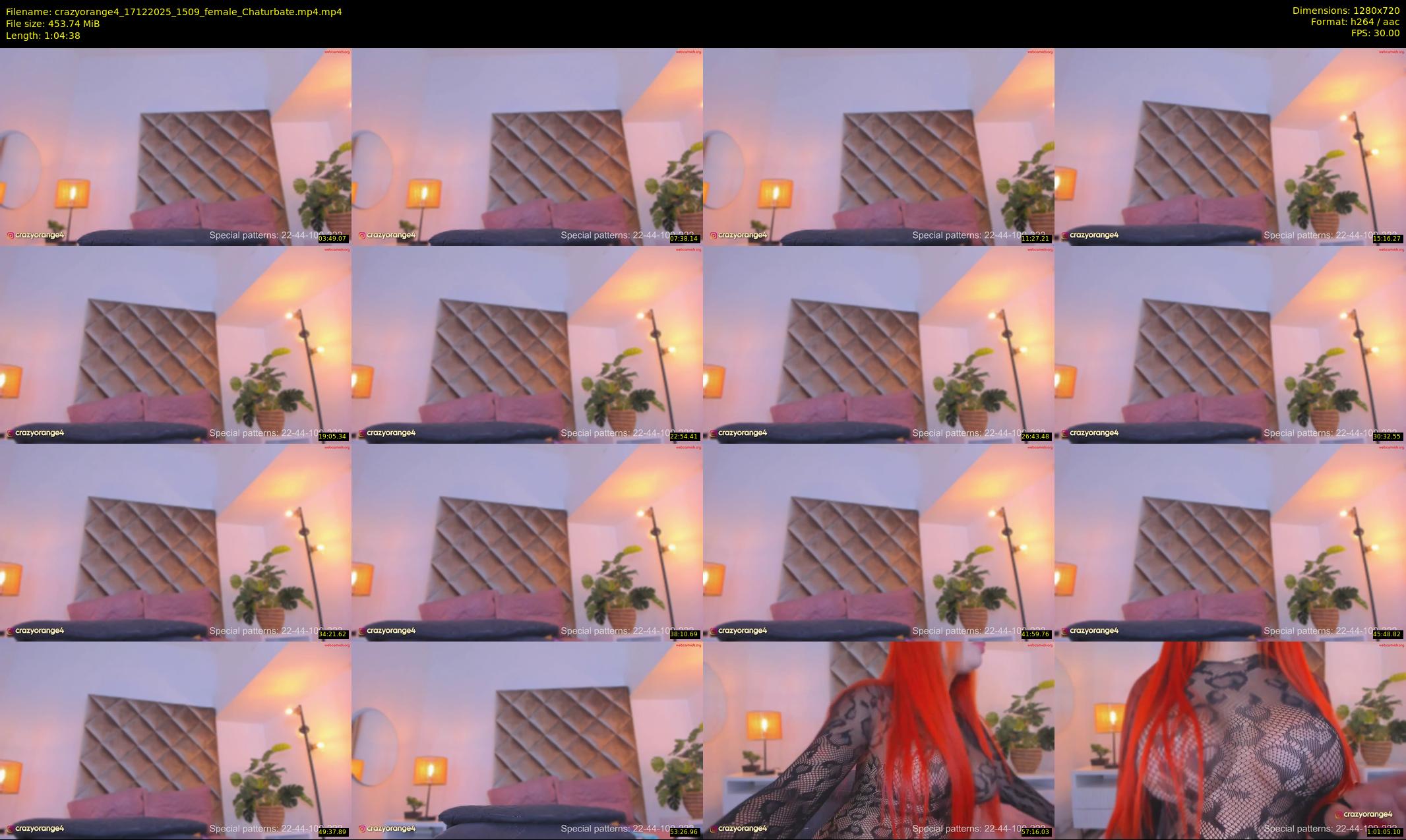 crazyorange4 — 65 minute Chaturbate female cam show recording, 720p, Dec 17, 2025