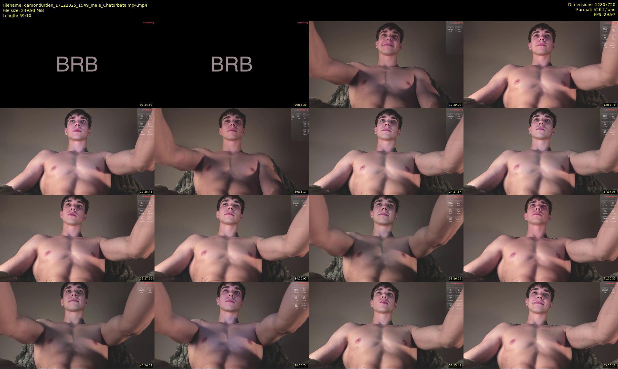 damondurden — 60 minute Chaturbate male cam show recording, 720p, Dec 17, 2025