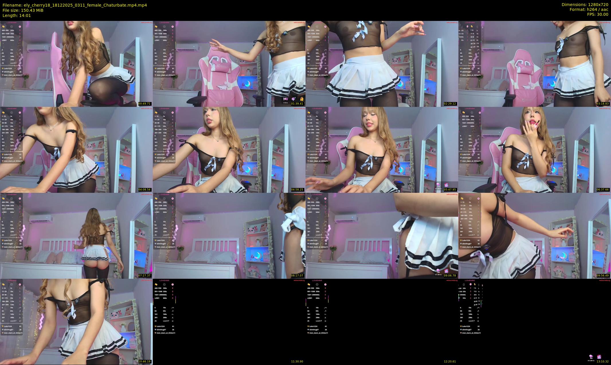 ely_cherry18 — 15 minute Chaturbate female cam show recording, 720p, Dec 18, 2025
