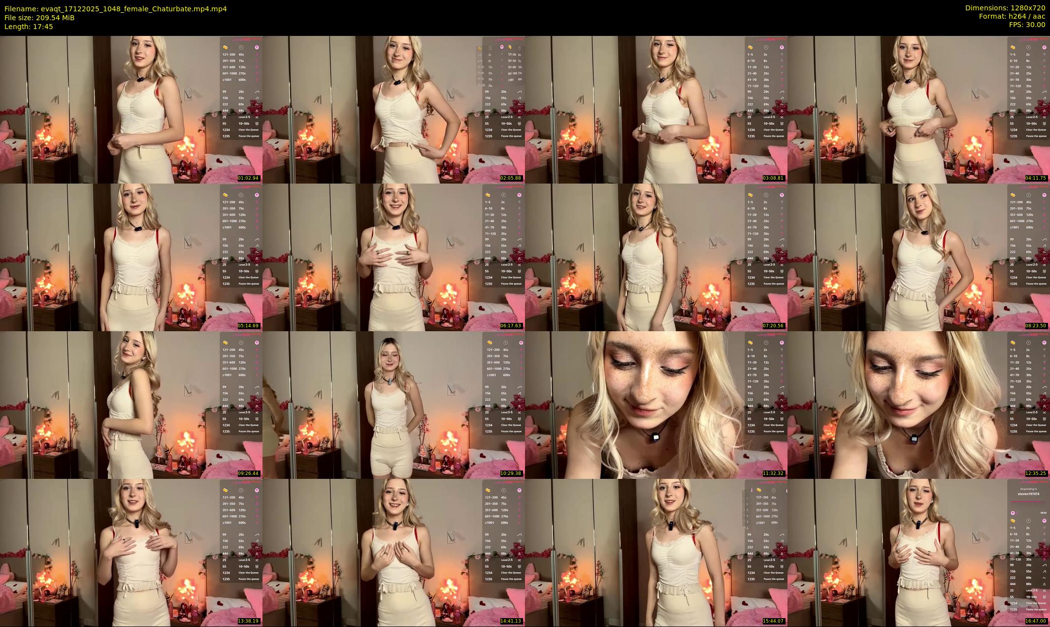 evaqt — 18 minute Chaturbate female cam show recording, 720p, Dec 17, 2025