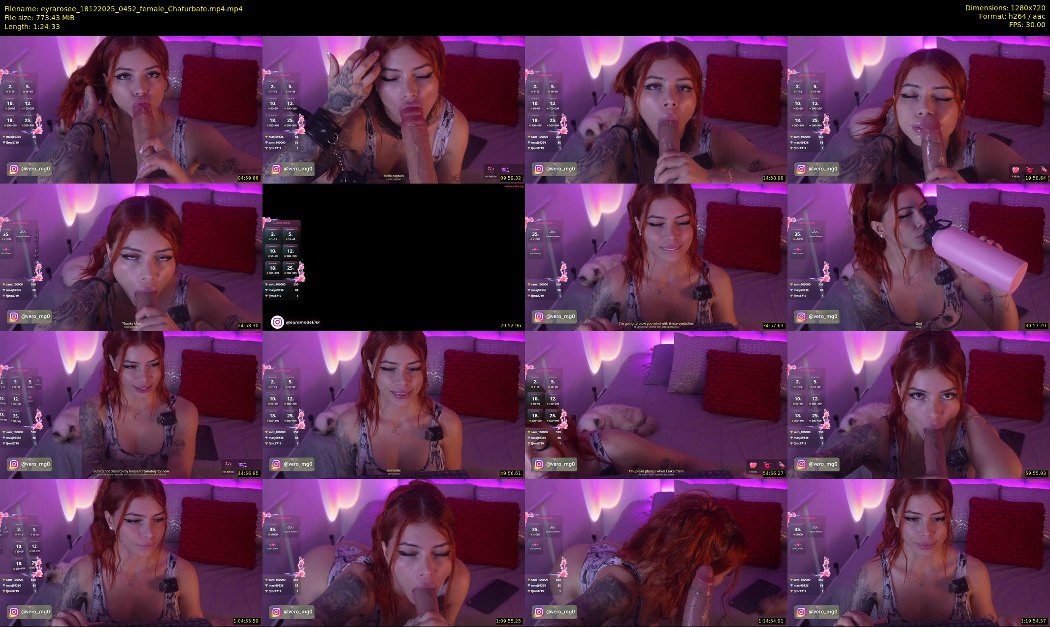 eyrarosee — 85 minute Chaturbate female cam show recording, 720p, Dec 18, 2025