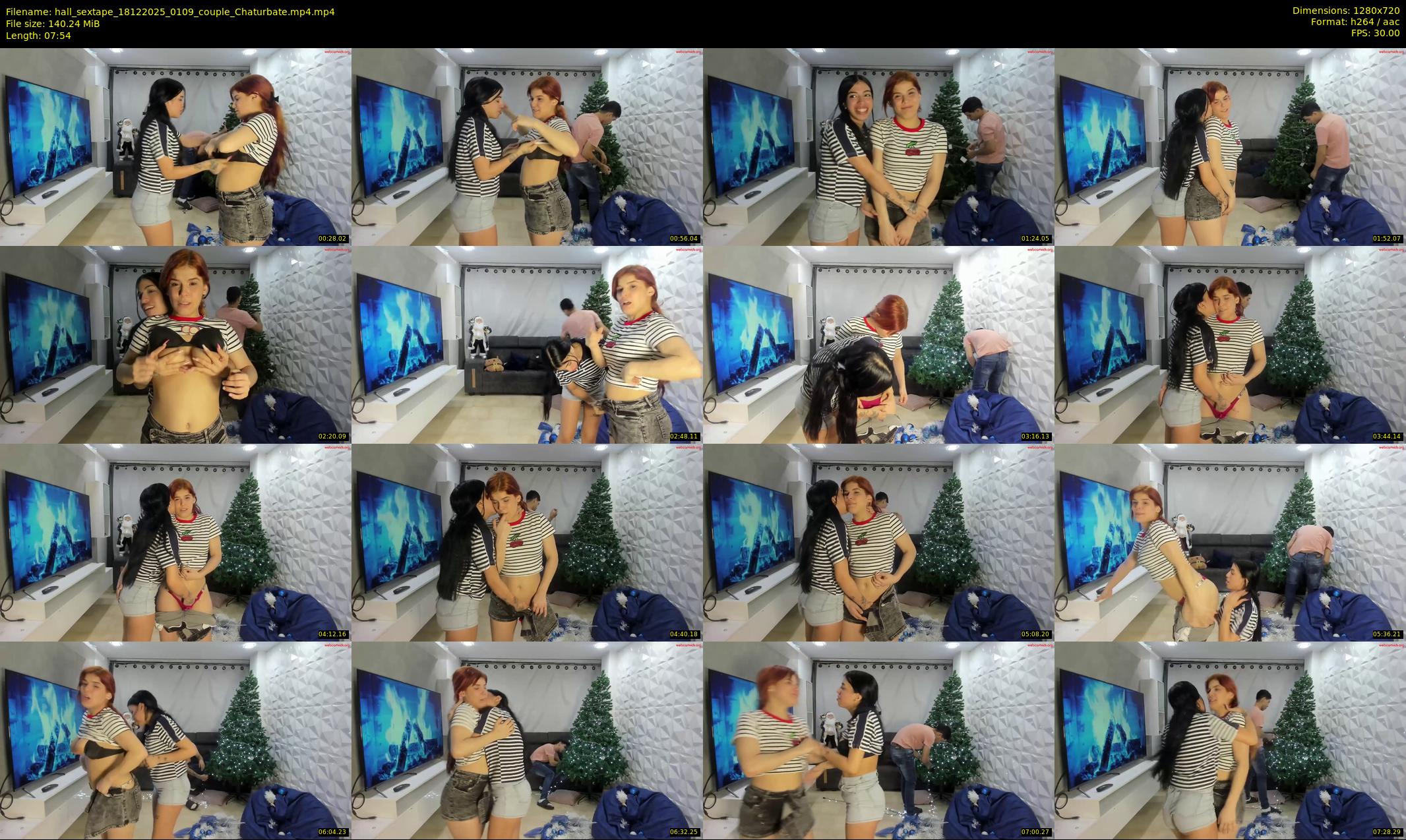 hall_sextape — 8 minute Chaturbate couple cam show recording, 720p, Dec 18, 2025