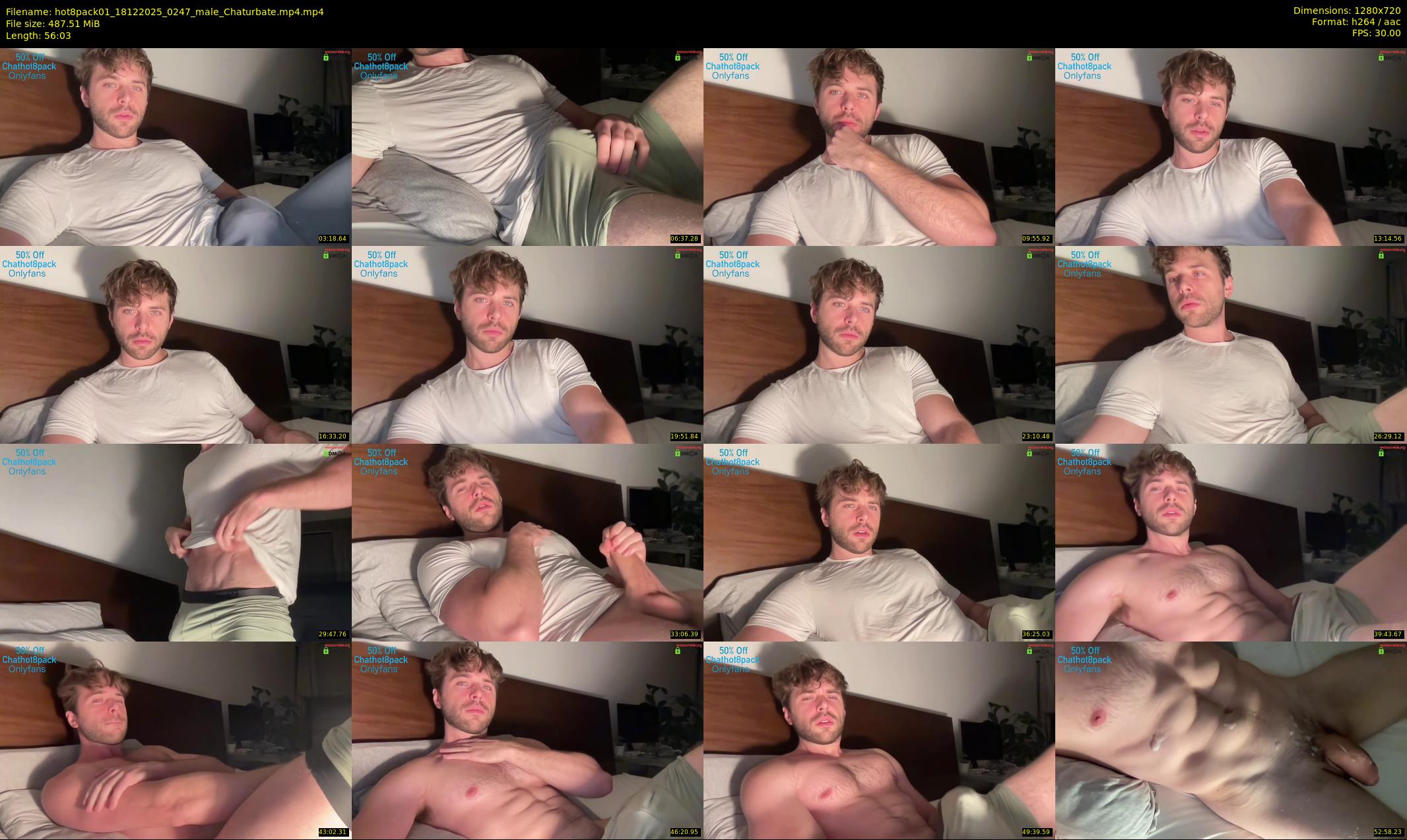 hot8pack01 — 57 minute Chaturbate male cam show recording, 720p, Dec 18, 2025