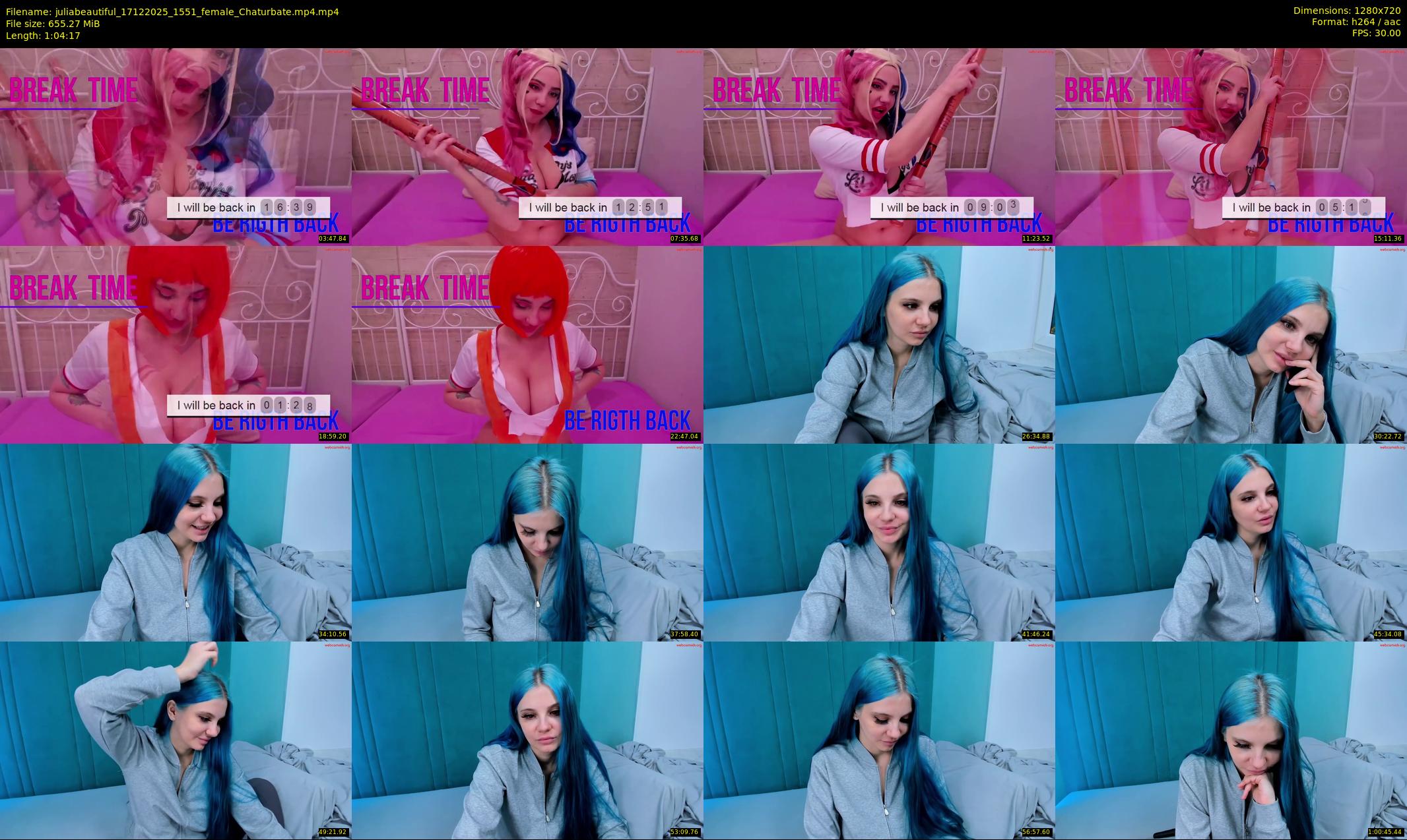 juliabeautiful — 65 minute Chaturbate female cam show recording, 720p, Dec 17, 2025