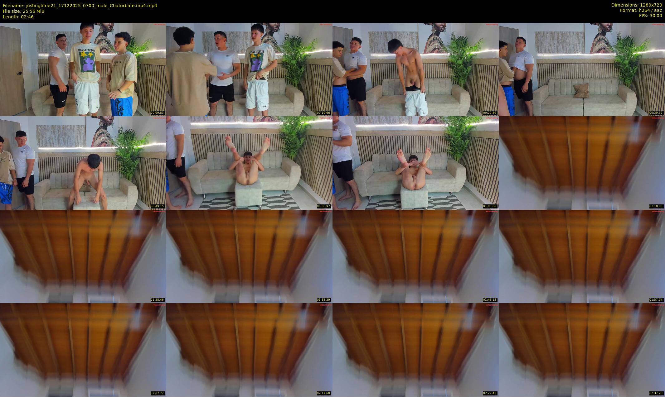 justingtime21 — 3 minute Chaturbate male cam show recording, 720p, Dec 17, 2025