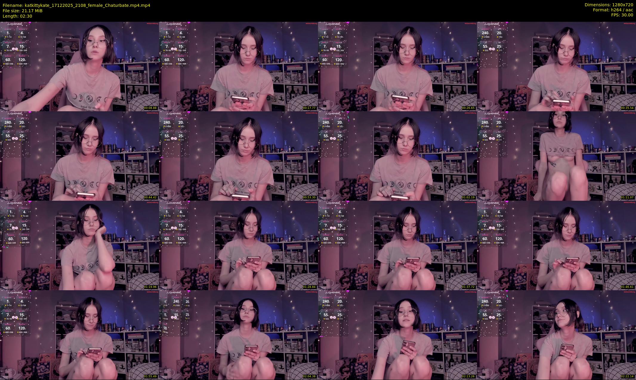 katkittykate — 3 minute Chaturbate female cam show recording, 720p, Dec 17, 2025