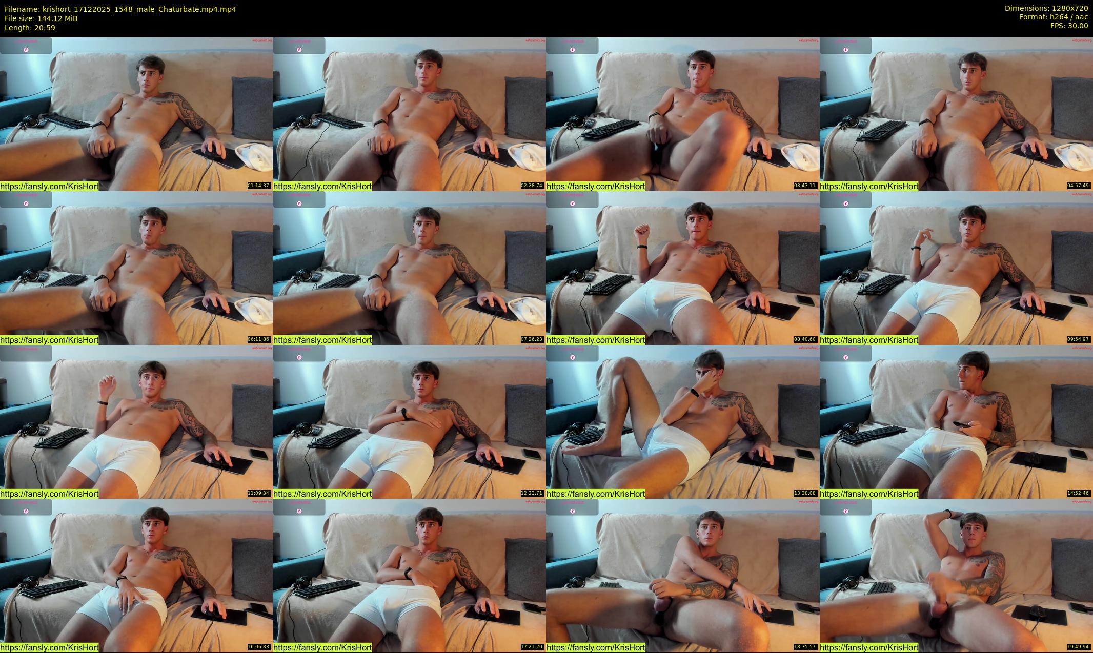 krishort — 21 minute Chaturbate male cam show recording, 720p, Dec 17, 2025