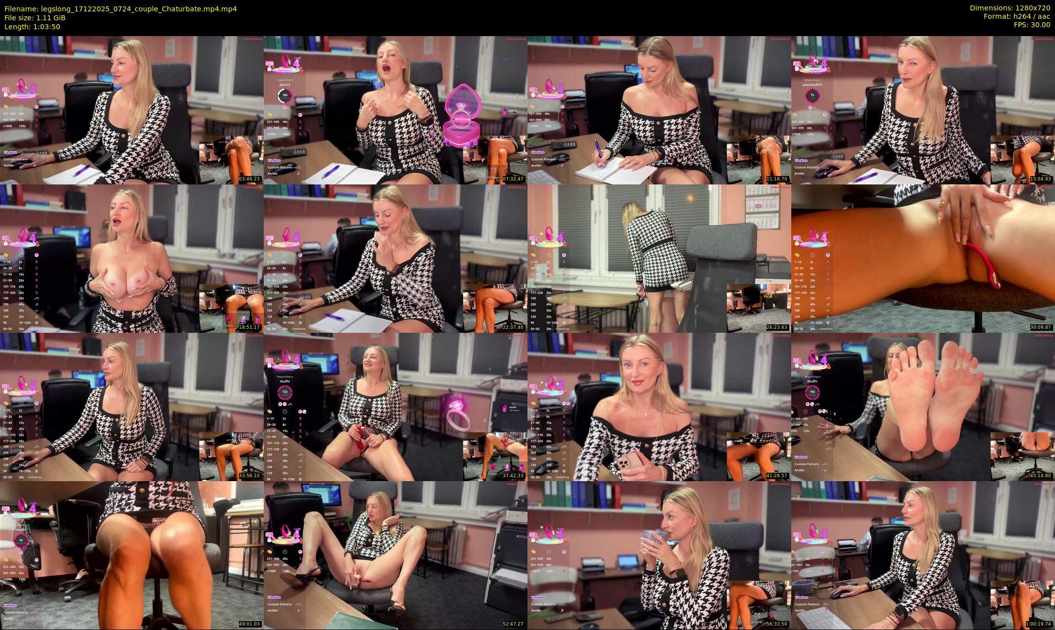 legslong — 64 minute Chaturbate couple cam show recording, 720p, Dec 17, 2025