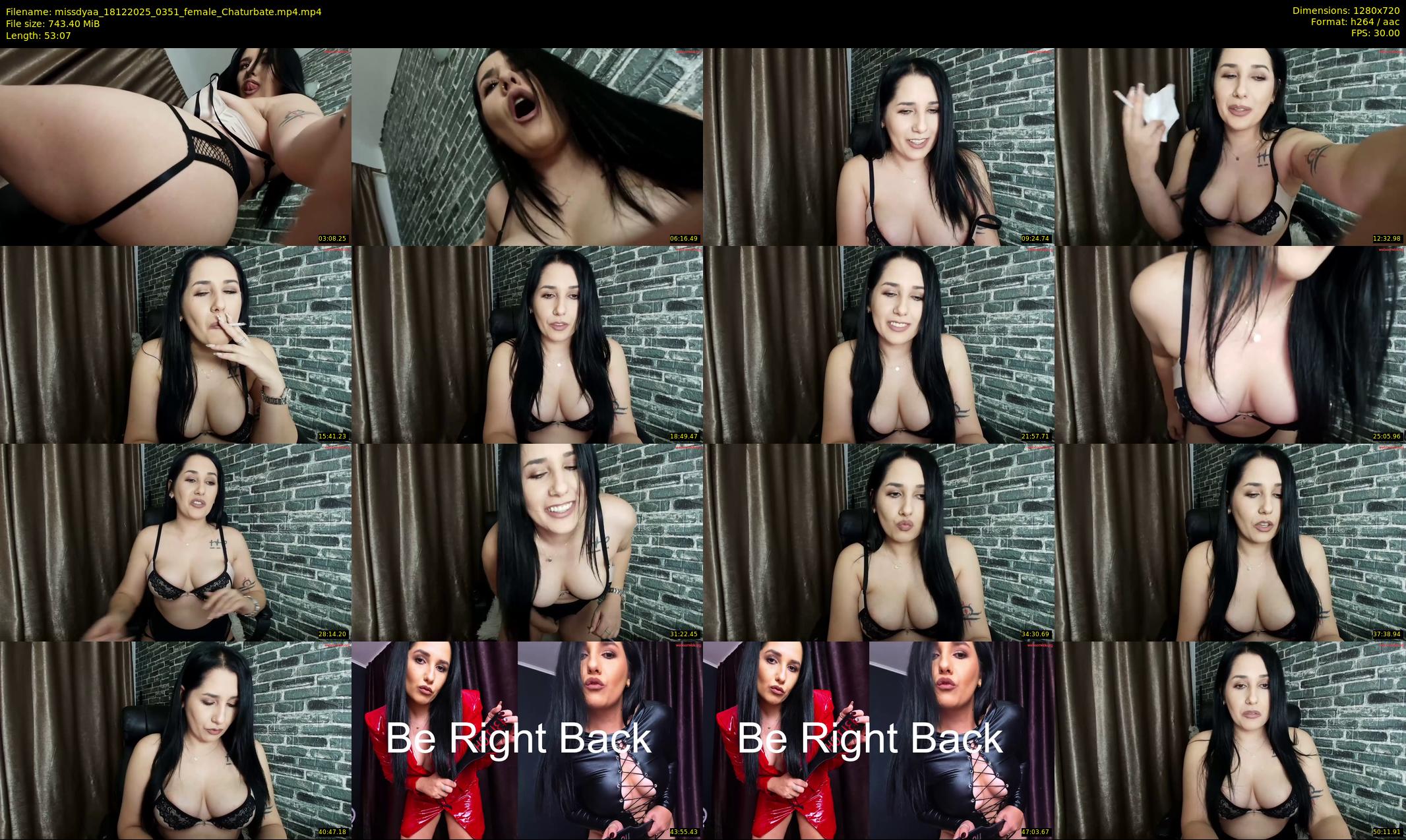 missdyaa — 54 minute Chaturbate female cam show recording, 720p, Dec 18, 2025