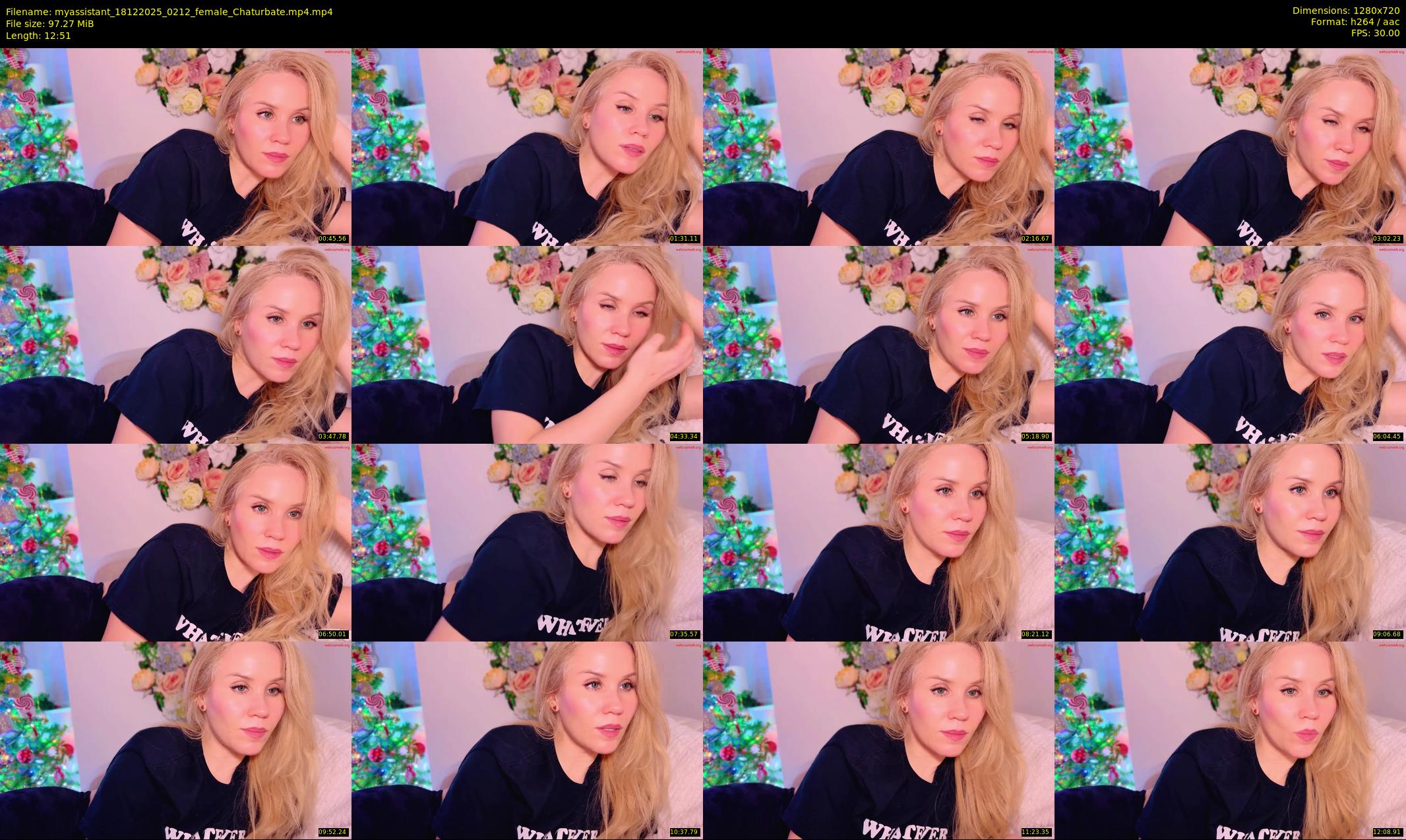 myassistant — 13 minute Chaturbate female cam show recording, 720p, Dec 18, 2025