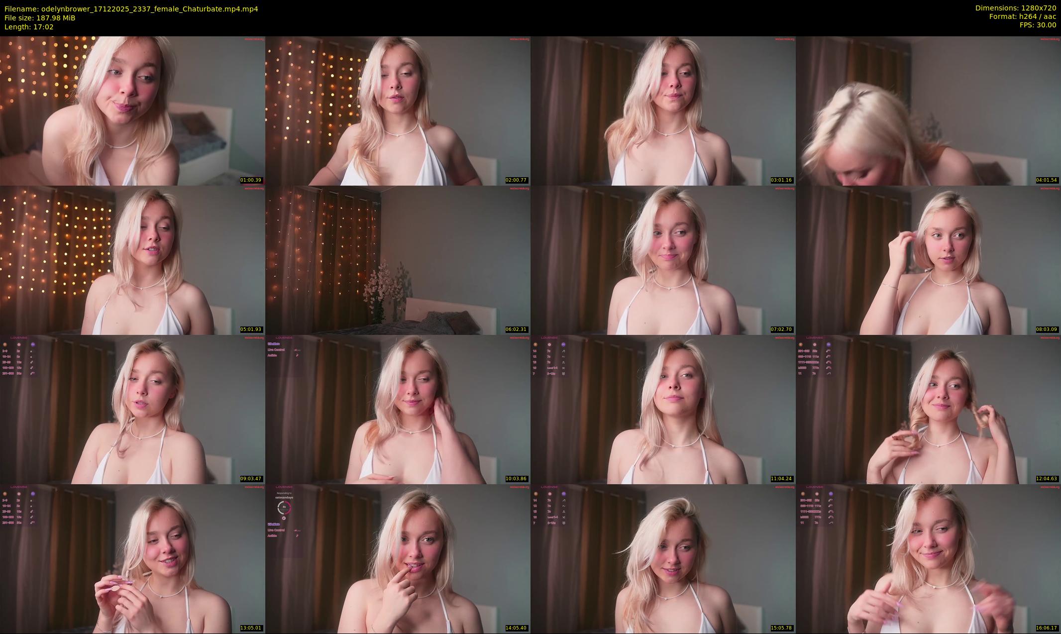 odelynbrower — 18 minute Chaturbate female cam show recording, 720p, Dec 17, 2025