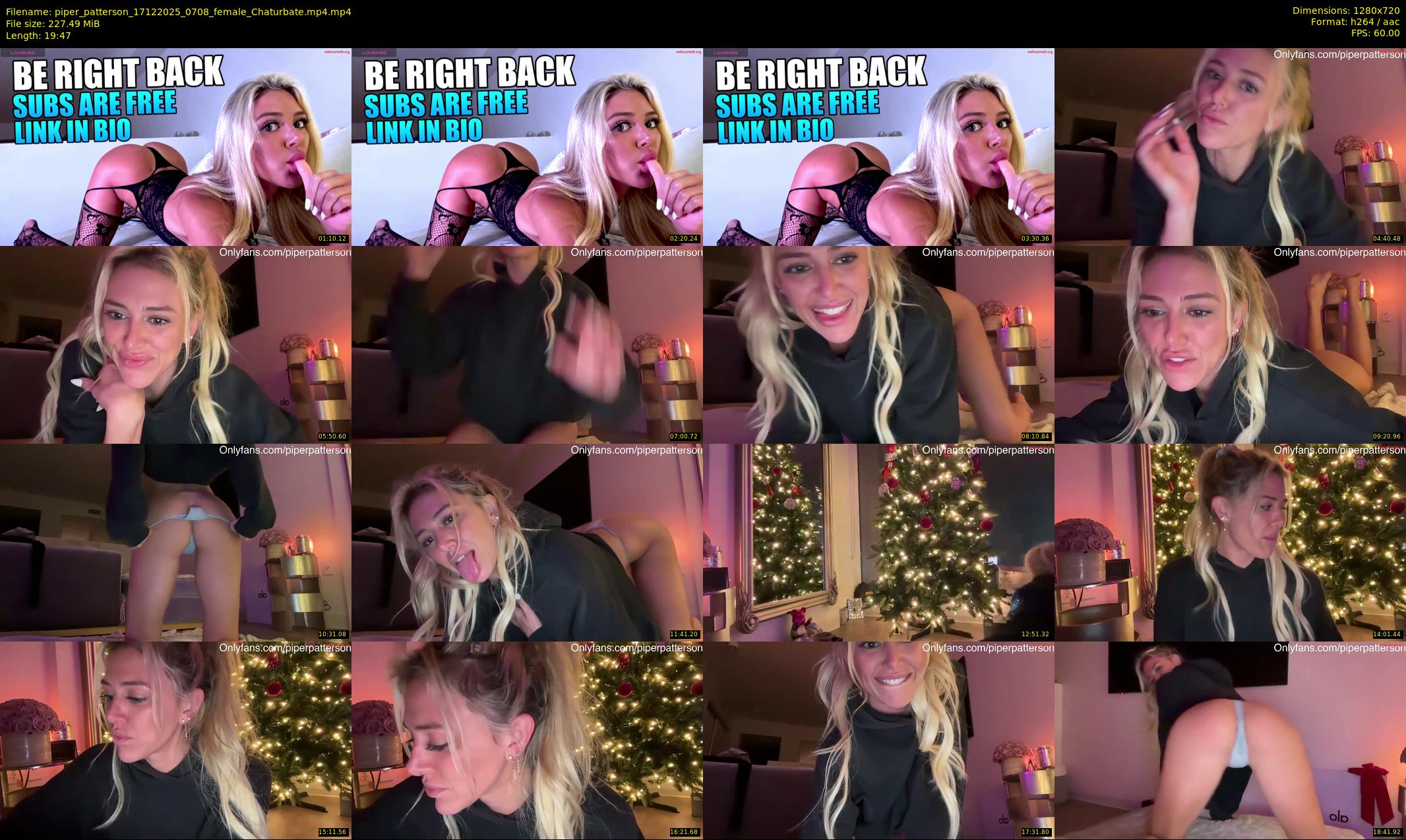 piper_patterson — 20 minute Chaturbate female cam show recording, 720p, Dec 17, 2025