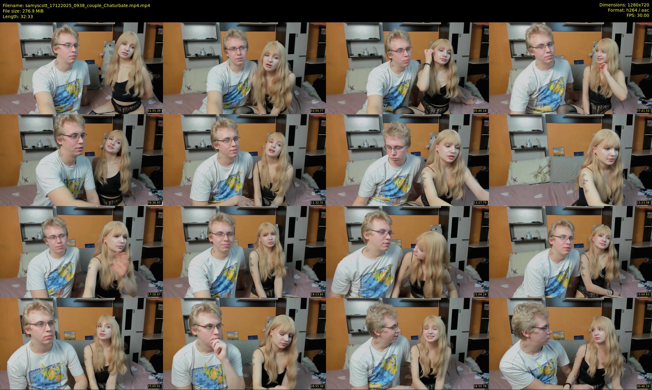 samyscott — 33 minute Chaturbate couple cam show recording, 720p, Dec 17, 2025