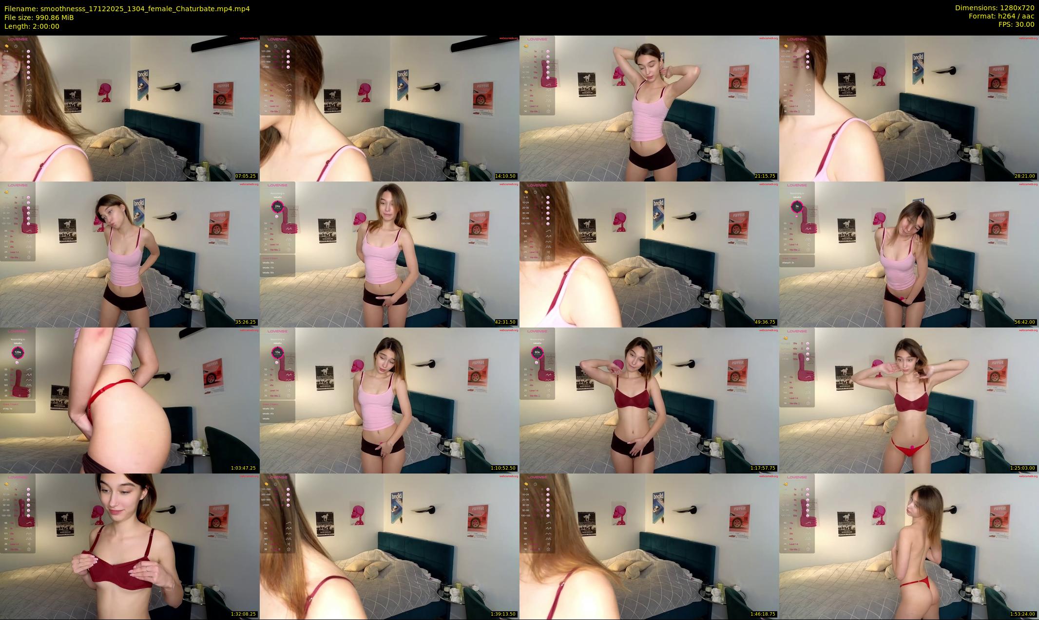 smoothnesss — 120 minute Chaturbate female cam show recording, 720p, Dec 17, 2025