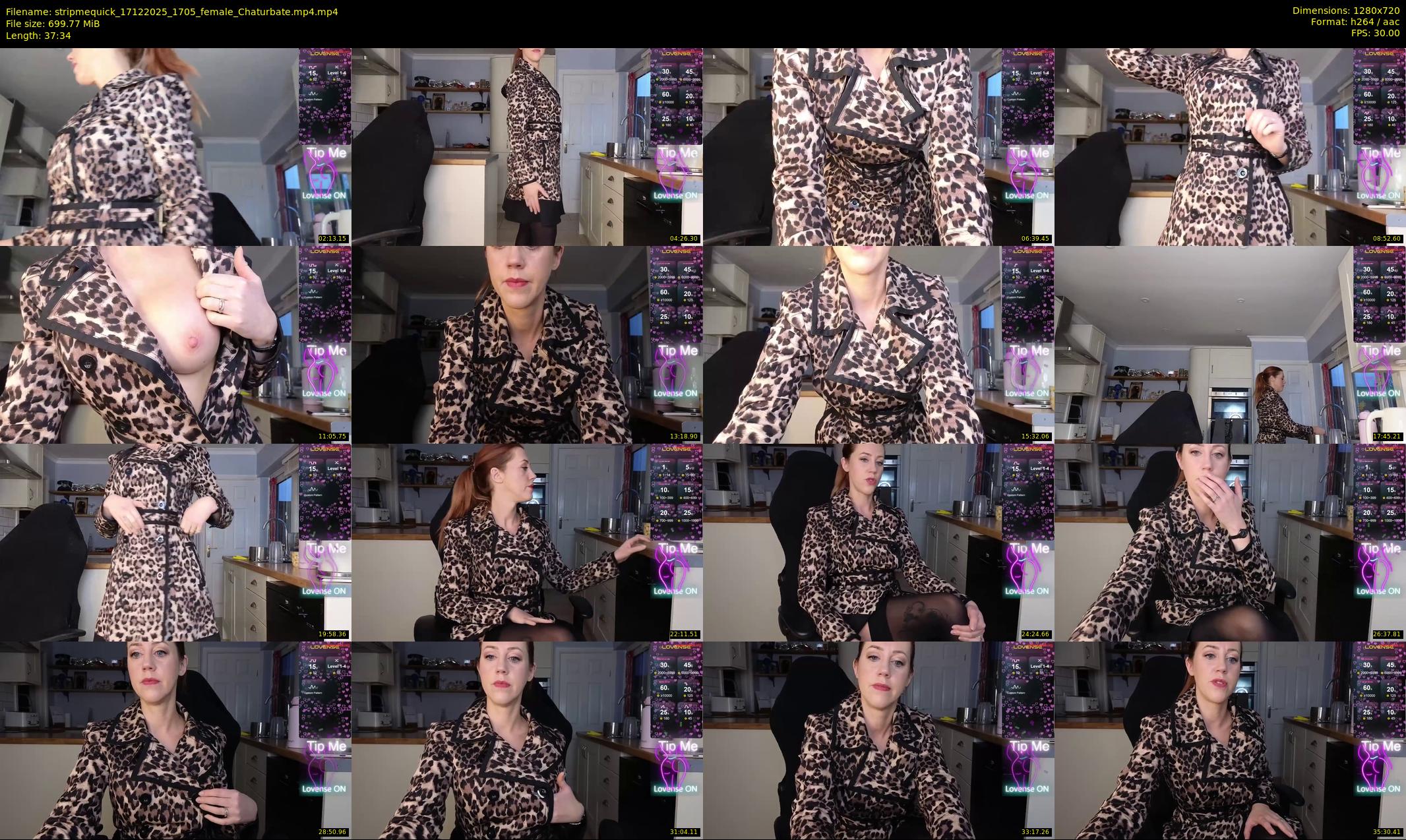 stripmequick — 38 minute Chaturbate female cam show recording, 720p, Dec 17, 2025