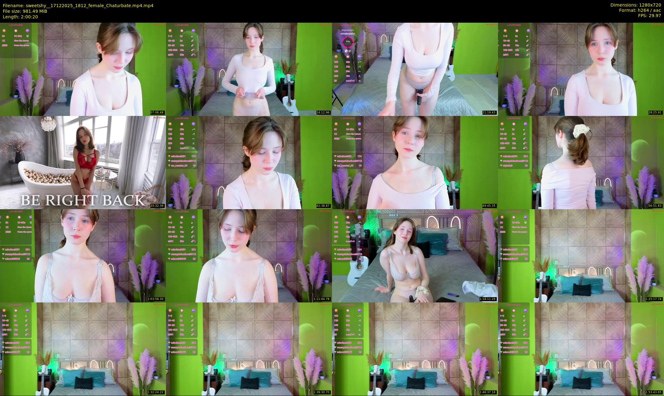 sweetshy_ — 121 minute Chaturbate female cam show recording, 720p, Dec 17, 2025