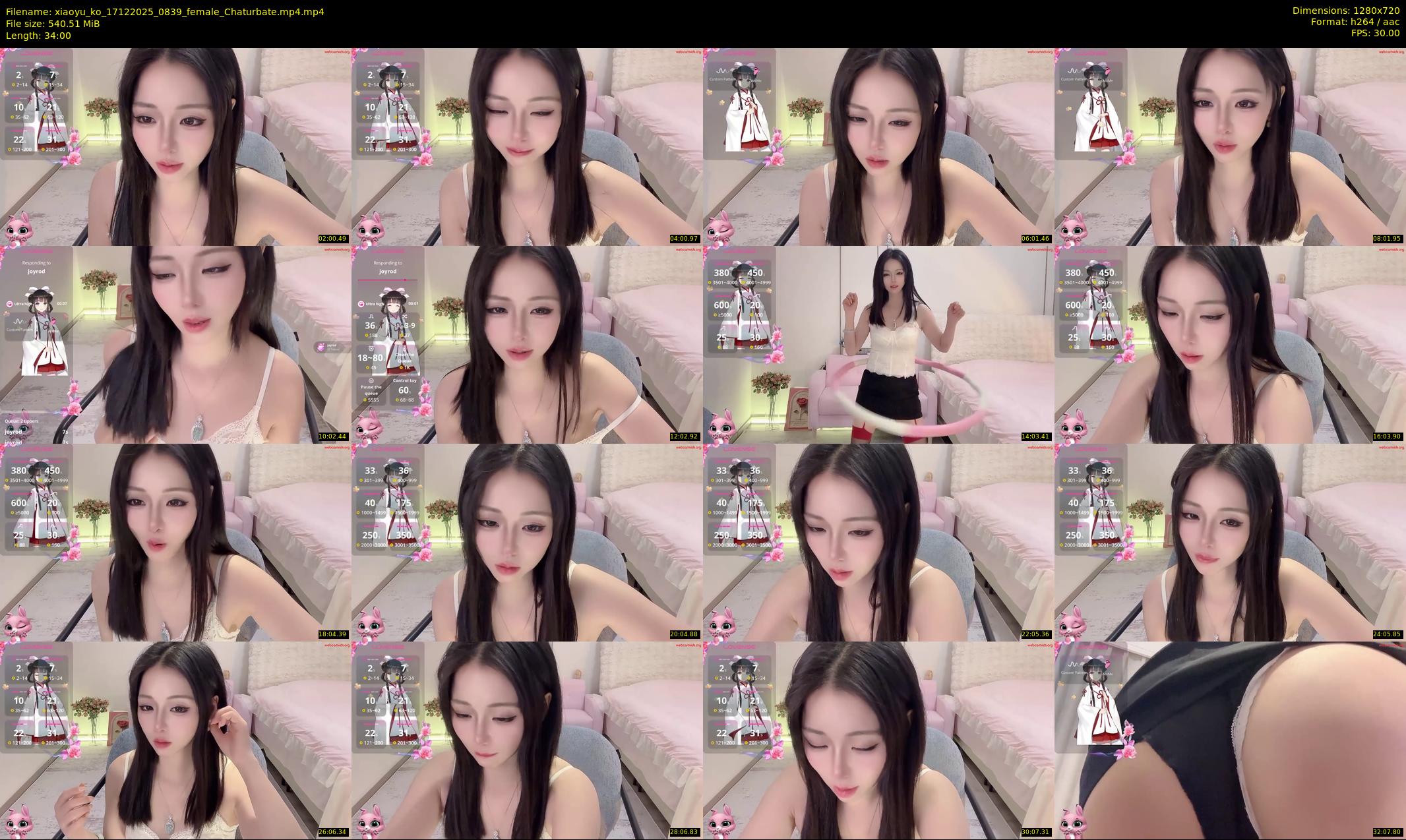 xiaoyu_ko — 34 minute Chaturbate female cam show recording, 720p, Dec 17, 2025