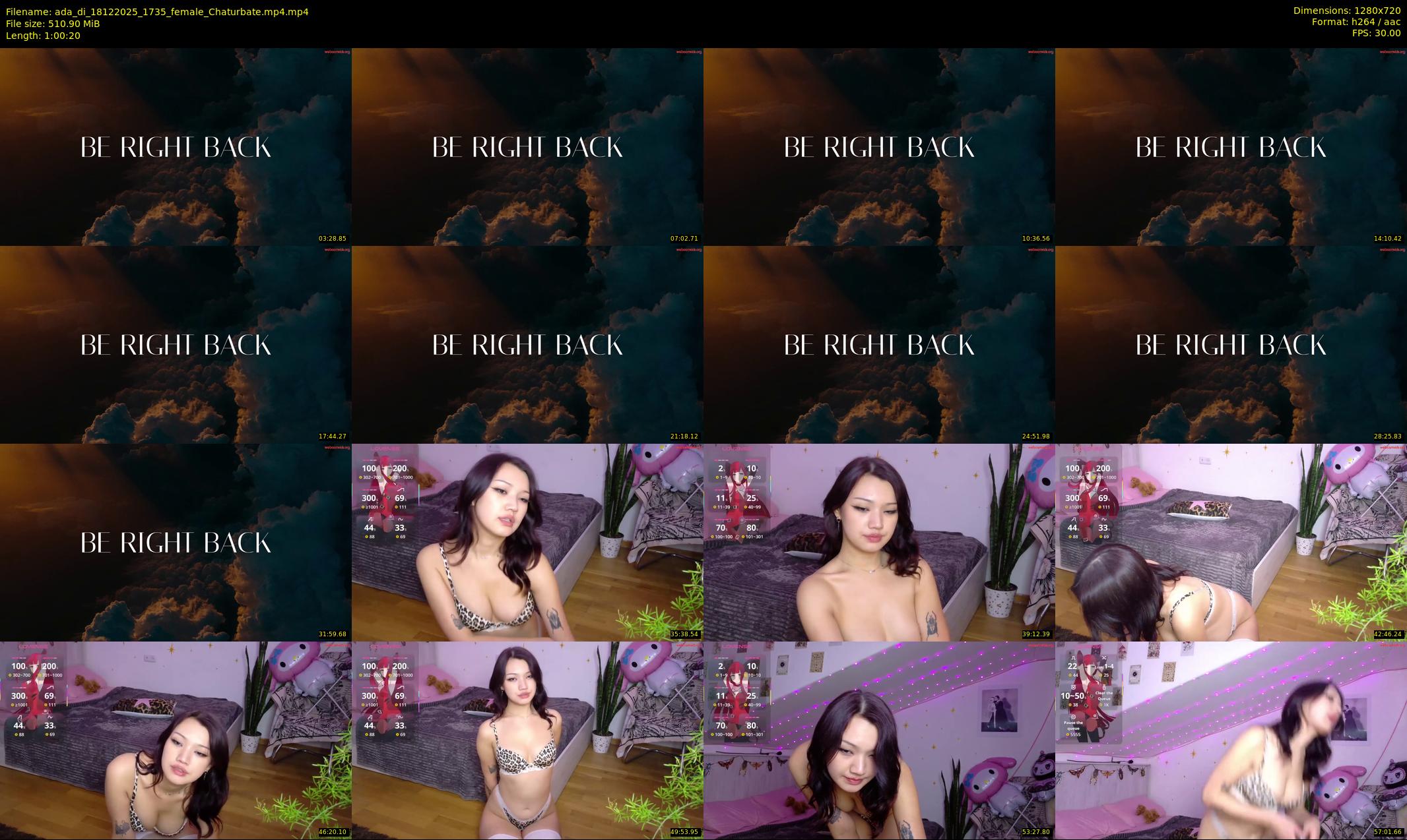 ada_di — 61 minute Chaturbate female cam show recording, 720p, Dec 18, 2025
