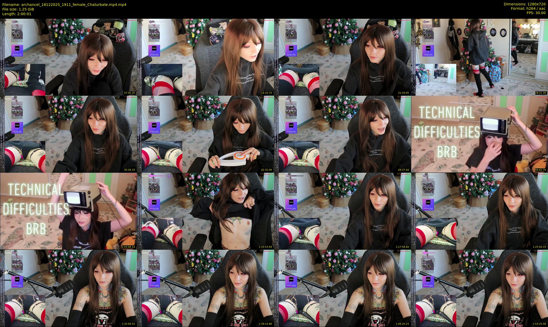 archancel — 121 minute Chaturbate female cam show recording, 720p, Dec 18, 2025