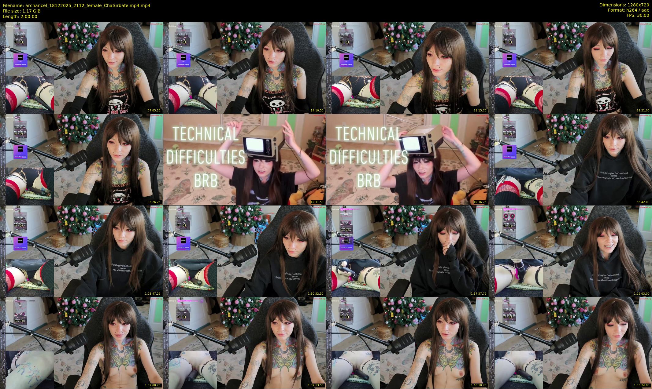 archancel — 120 minute Chaturbate female cam show recording, 720p, Dec 18, 2025