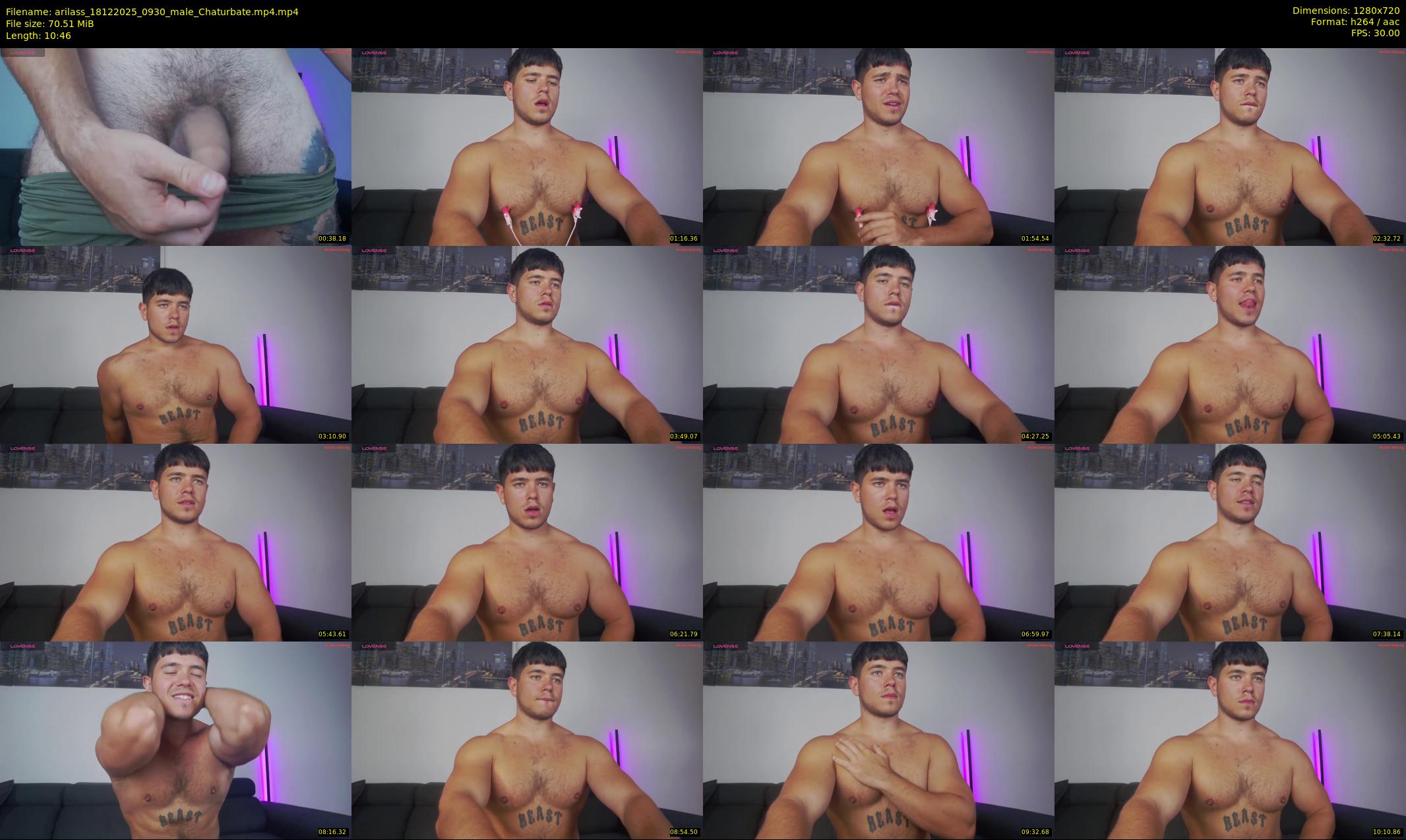 arilass — 11 minute Chaturbate male cam show recording, 720p, Dec 18, 2025