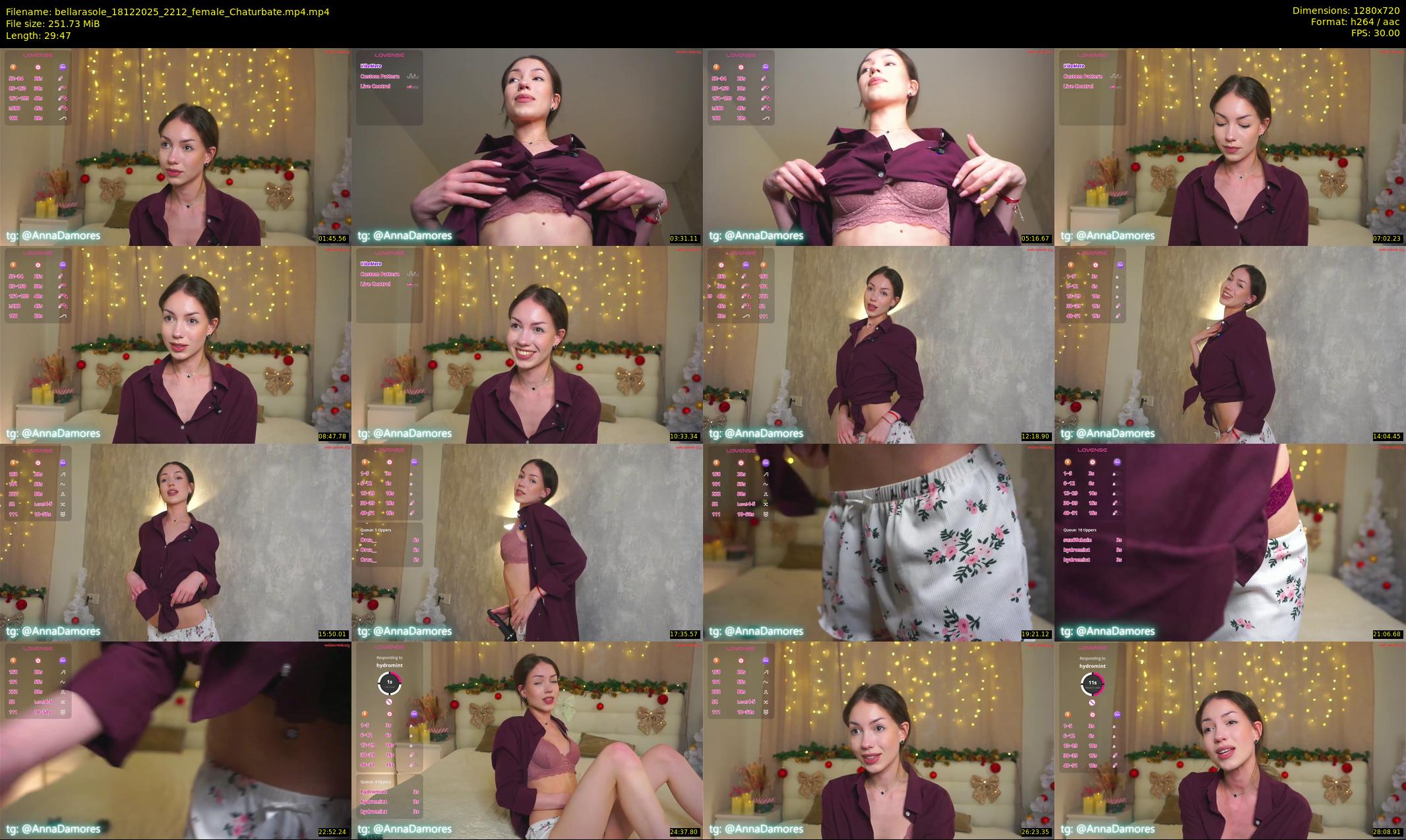 bellarasole — 30 minute Chaturbate female cam show recording, 720p, Dec 18, 2025