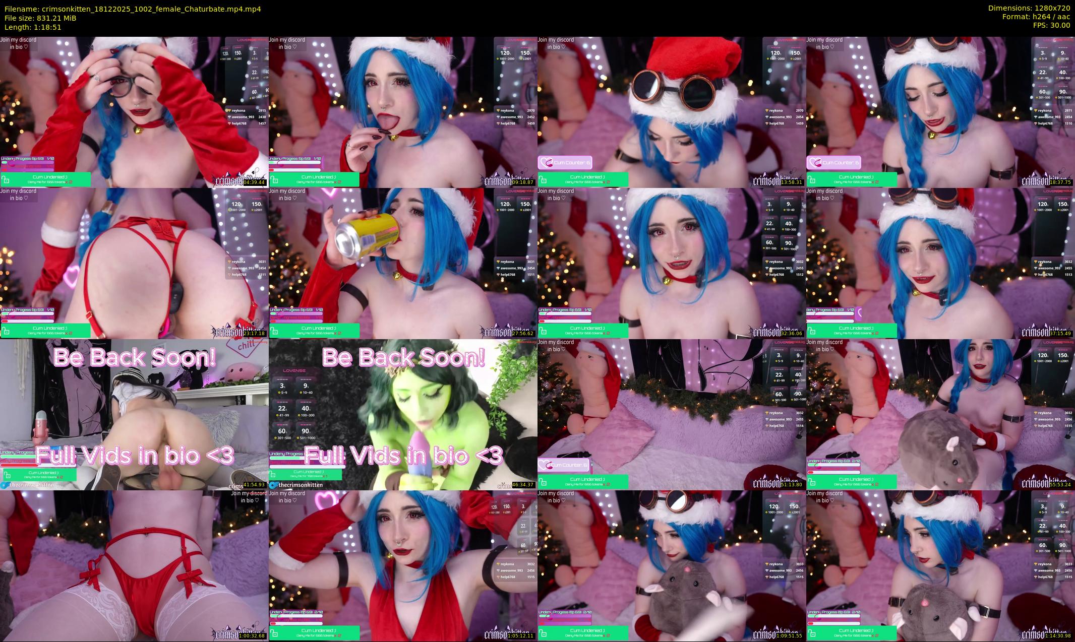 crimsonkitten — 79 minute Chaturbate female cam show recording, 720p, Dec 18, 2025