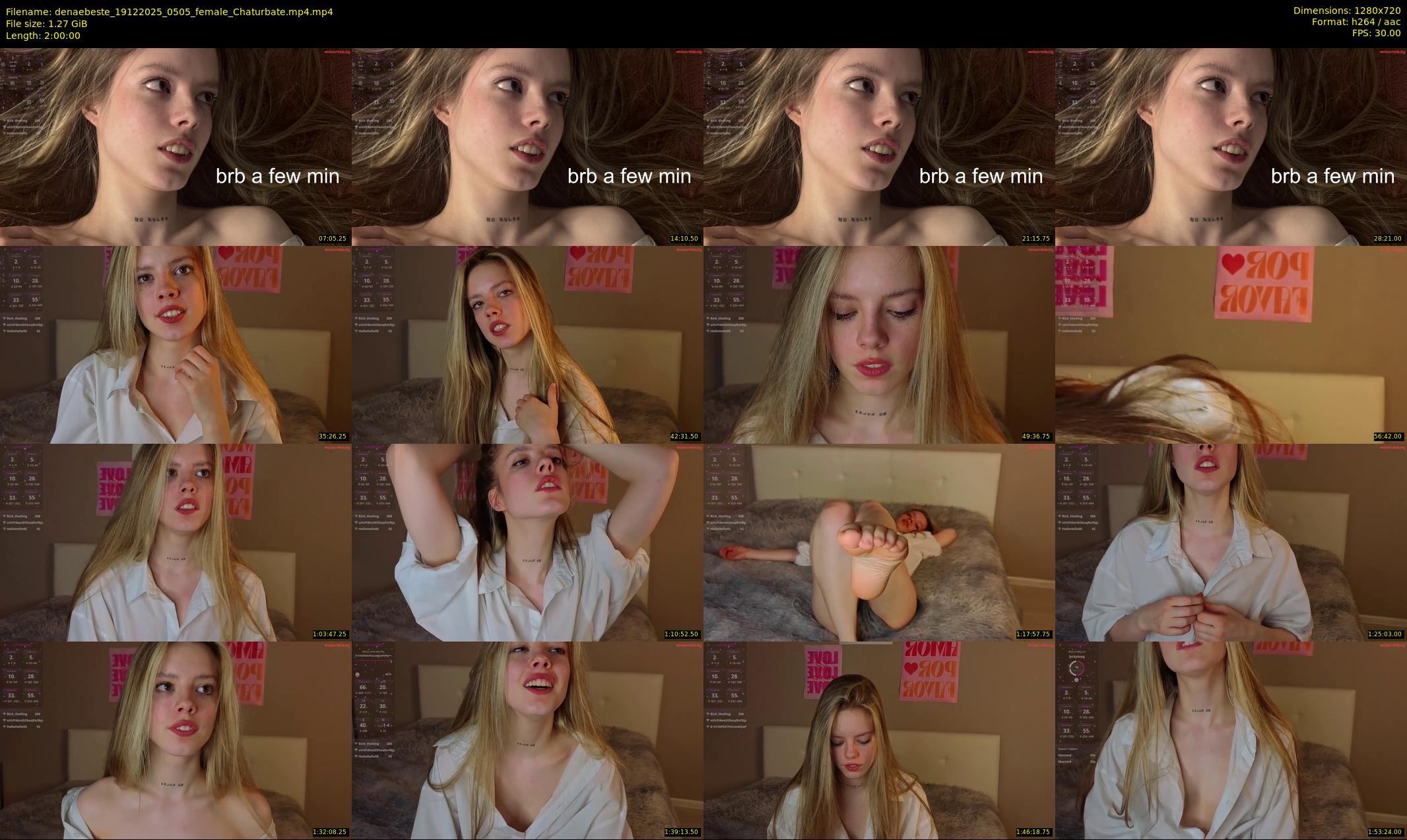 denaebeste — 120 minute Chaturbate female cam show recording, 720p, Dec 19, 2025