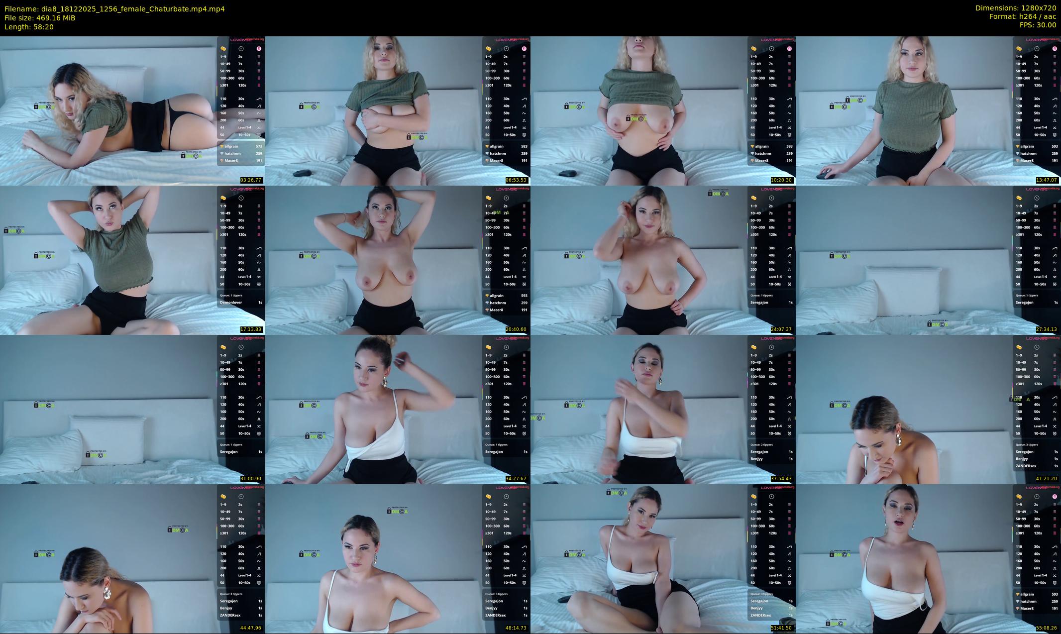 dia8 — 59 minute Chaturbate female cam show recording, 720p, Dec 18, 2025