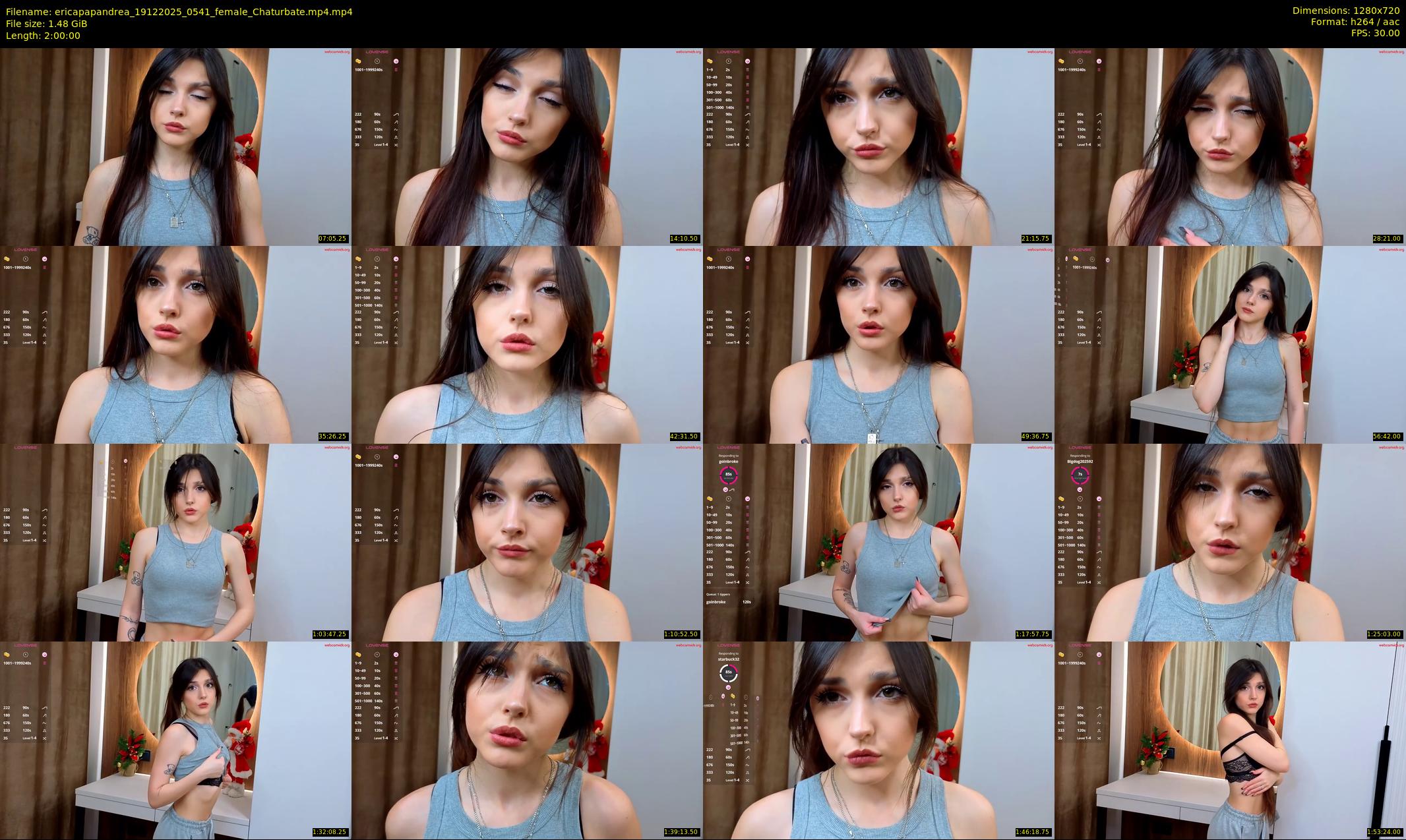 ericapapandrea — 120 minute Chaturbate female cam show recording, 720p, Dec 19, 2025