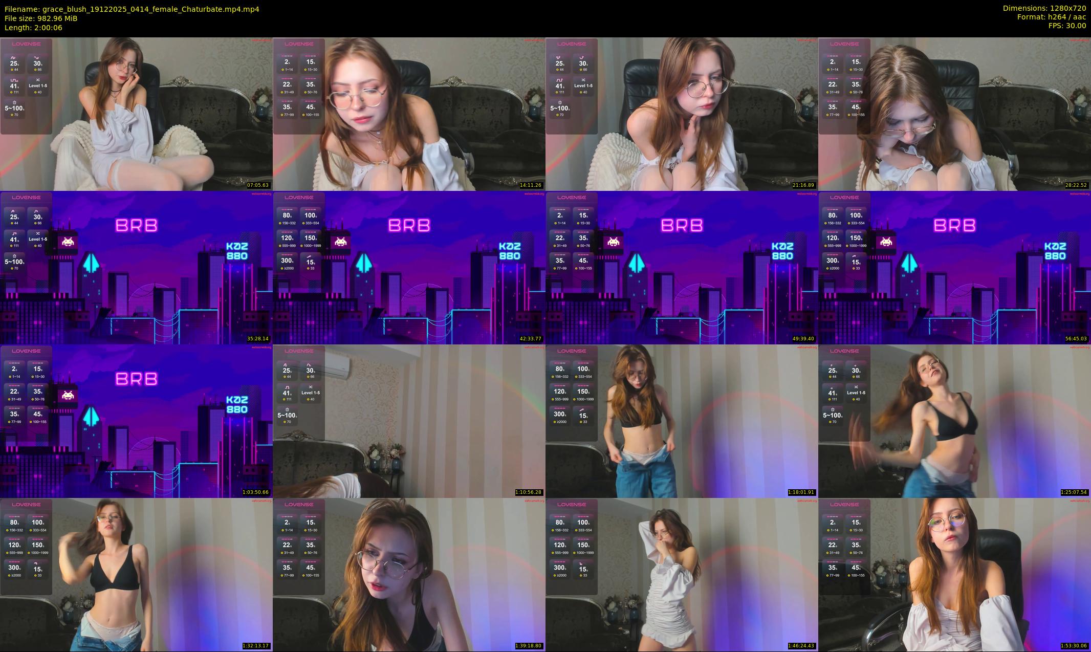 grace_blush — 121 minute Chaturbate female cam show recording, 720p, Dec 19, 2025
