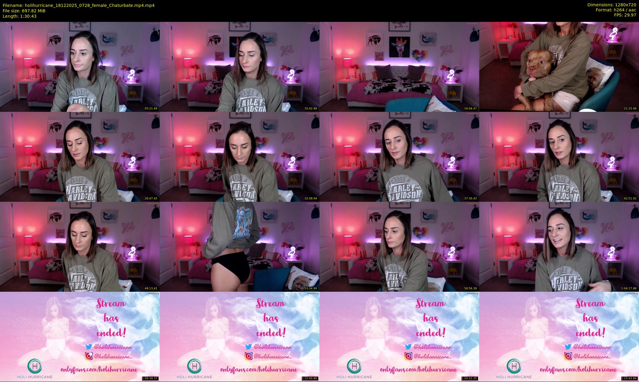 holihurricane — 91 minute Chaturbate female cam show recording, 720p, Dec 18, 2025