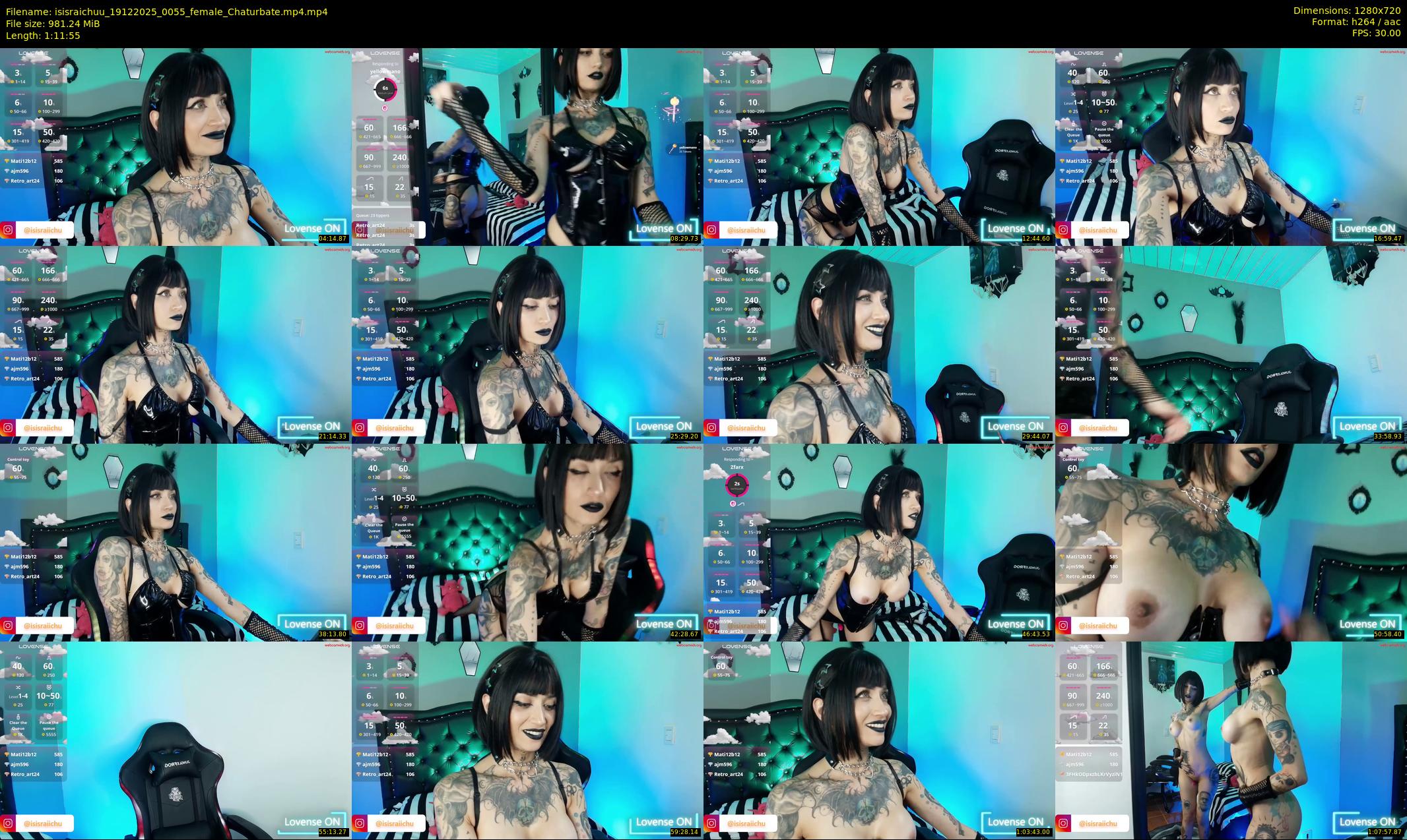 isisraichuu — 72 minute Chaturbate female cam show recording, 720p, Dec 19, 2025