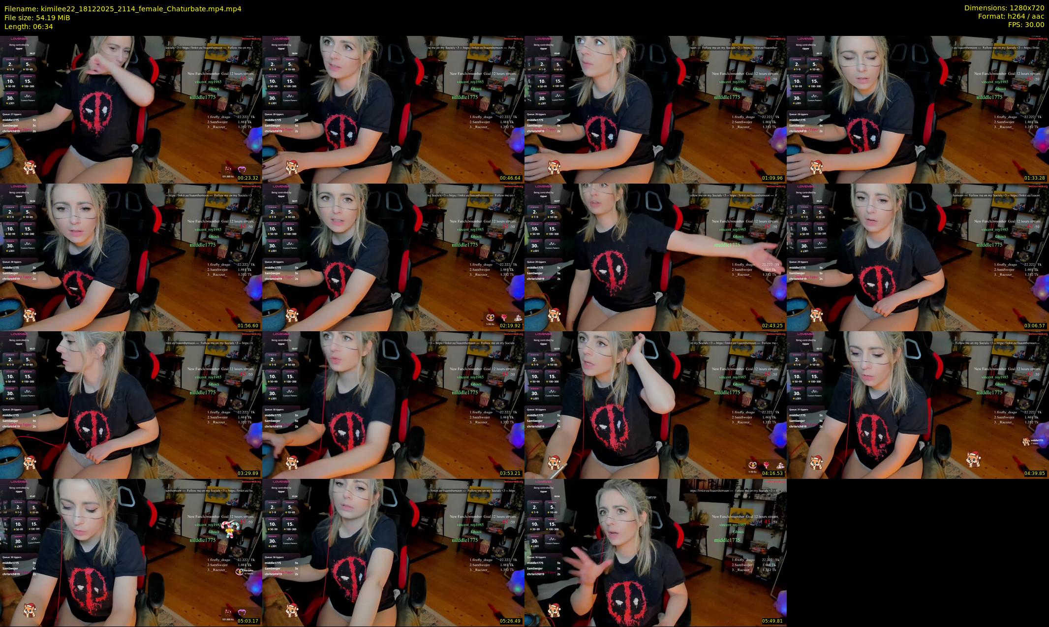 kimilee22 — 7 minute Chaturbate female cam show recording, 720p, Dec 18, 2025