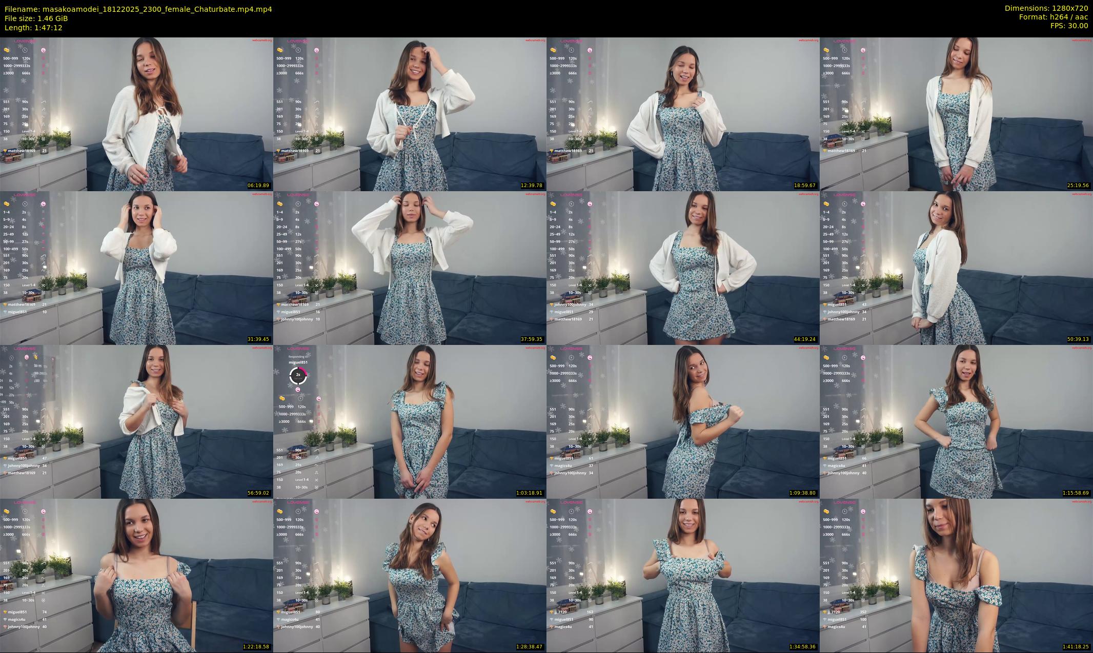 masakoamodei — 108 minute Chaturbate female cam show recording, 720p, Dec 18, 2025
