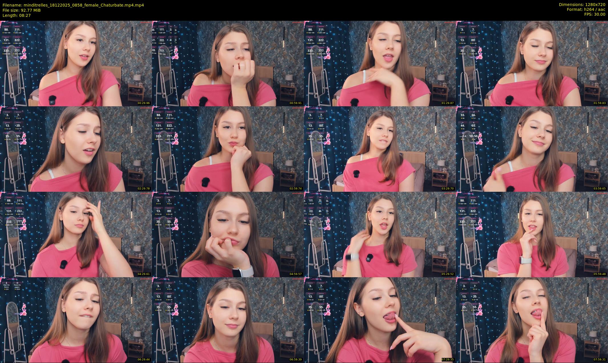 minditrelles — 9 minute Chaturbate female cam show recording, 720p, Dec 18, 2025