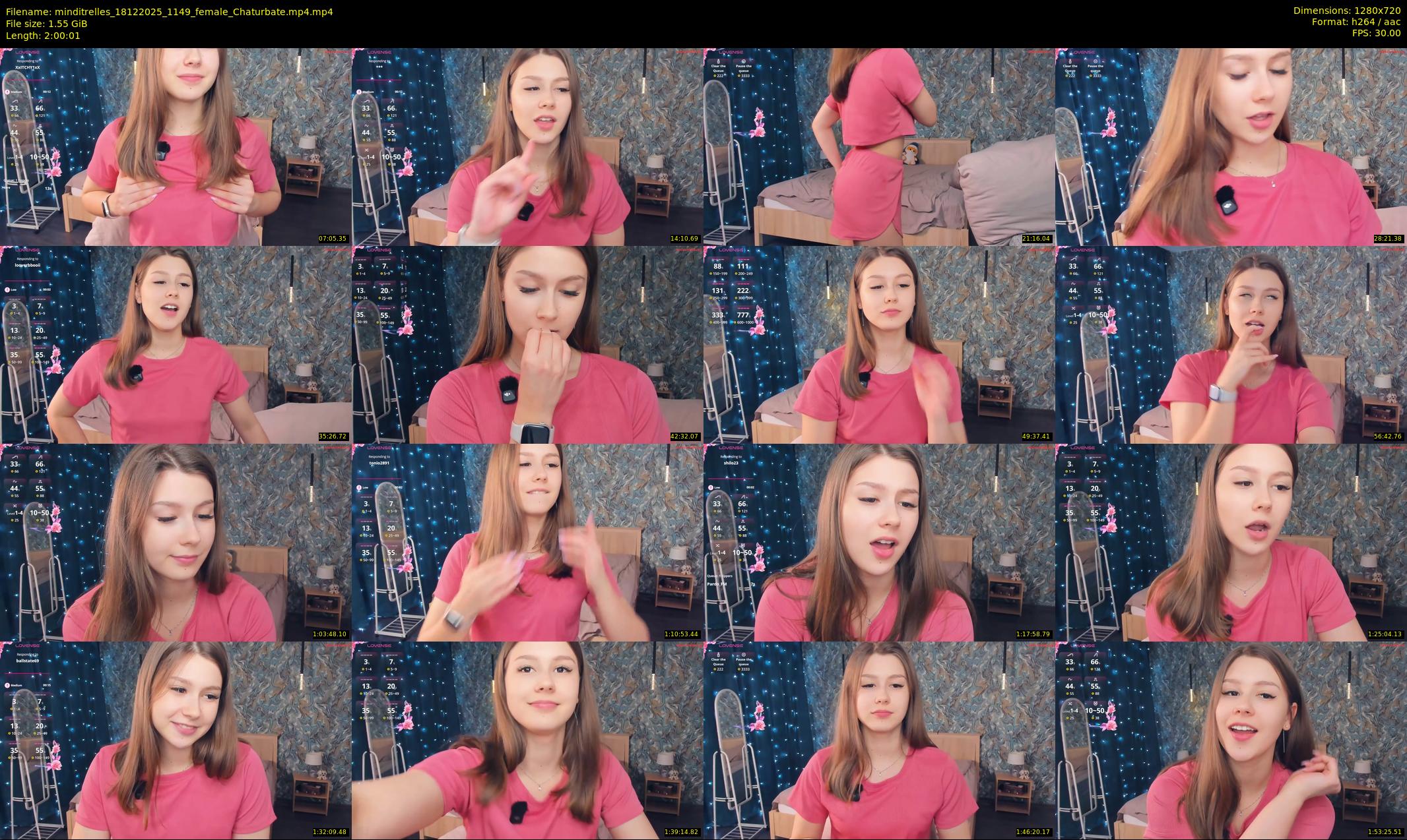 minditrelles — 121 minute Chaturbate female cam show recording, 720p, Dec 18, 2025