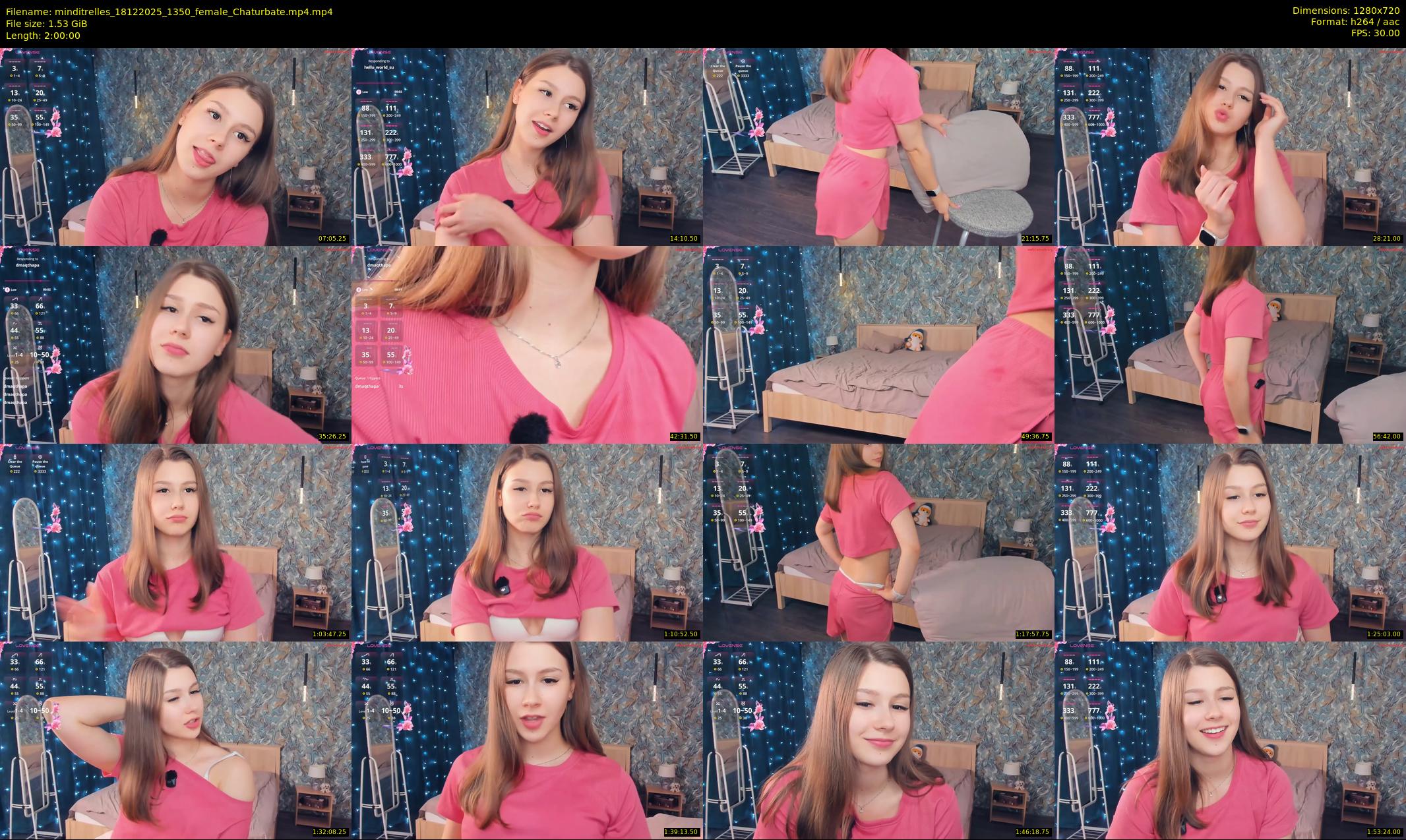 minditrelles — 120 minute Chaturbate female cam show recording, 720p, Dec 18, 2025