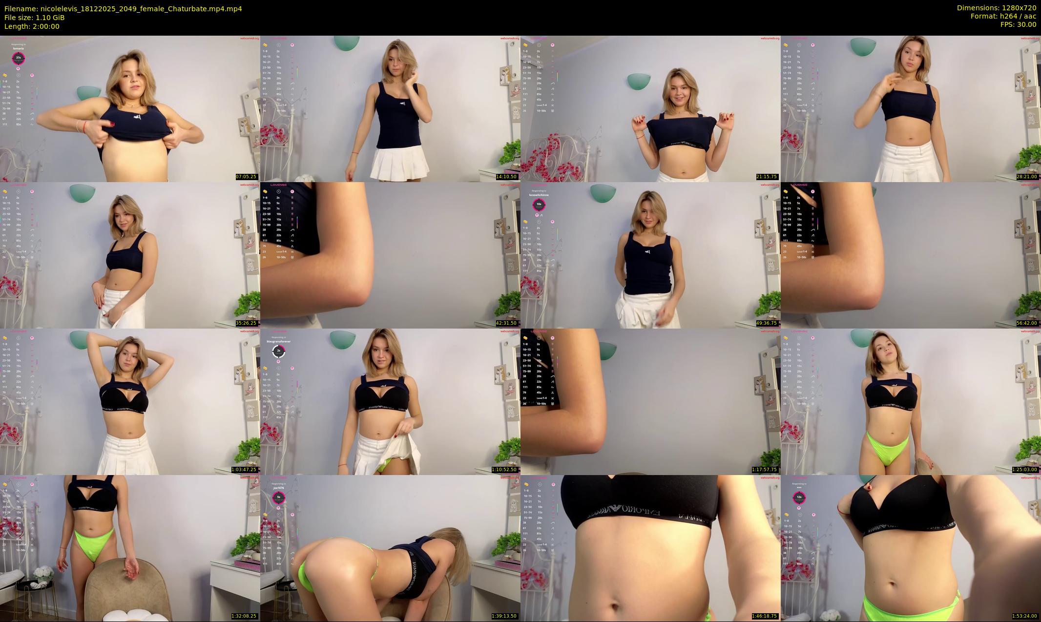 nicolelevis — 120 minute Chaturbate female cam show recording, 720p, Dec 18, 2025