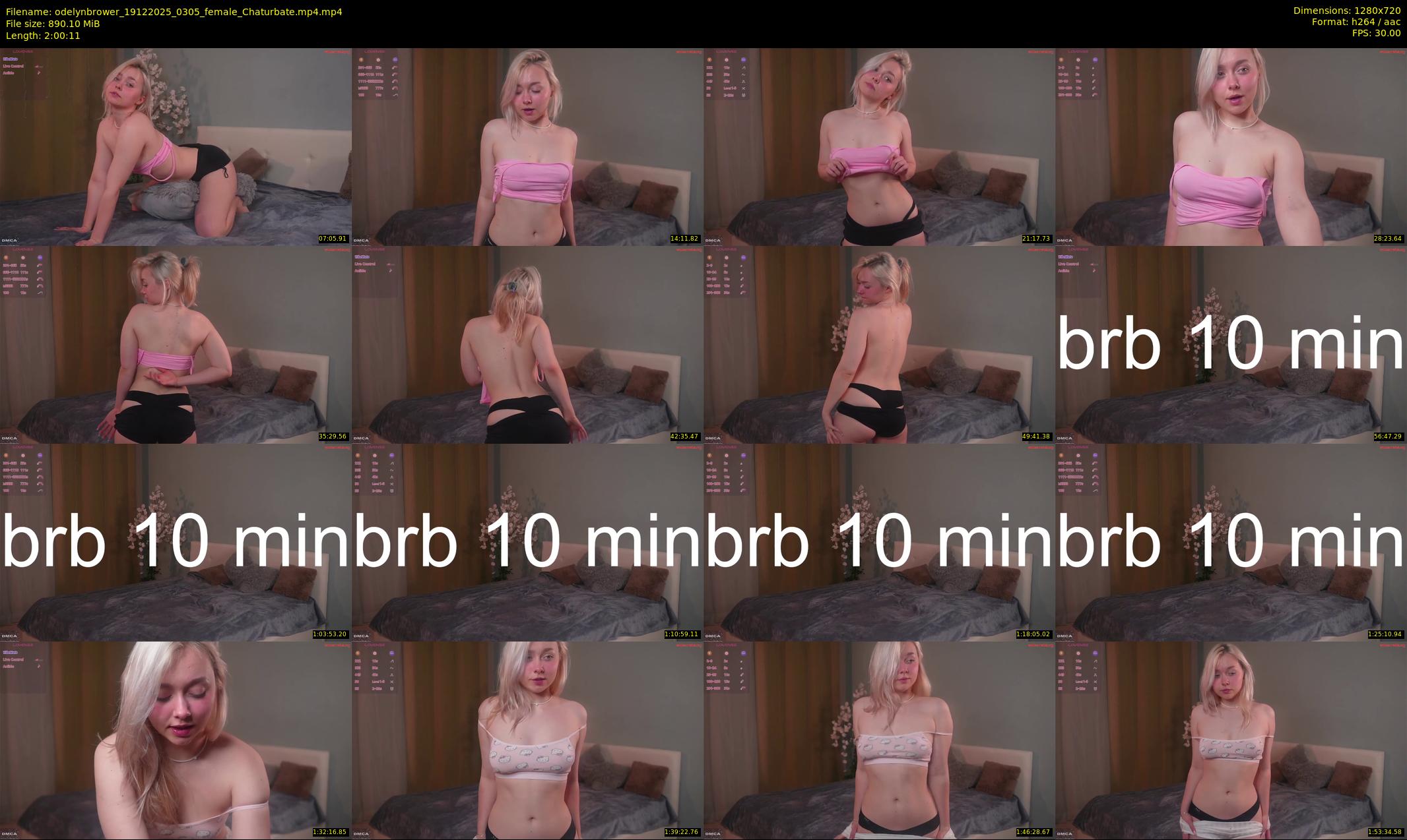 odelynbrower — 121 minute Chaturbate female cam show recording, 720p, Dec 19, 2025
